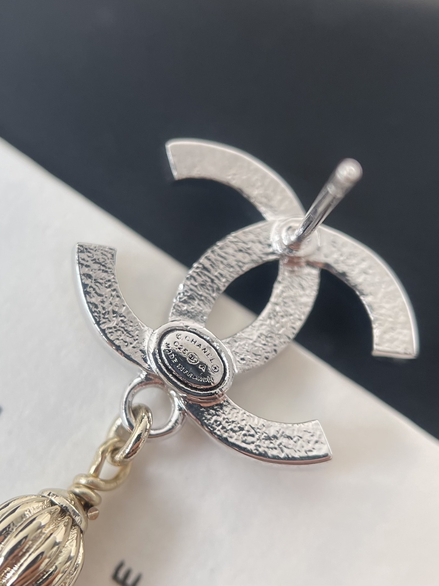 Chanel CC Logo Blue Bead Drop Earrings - 2024/25 Collection