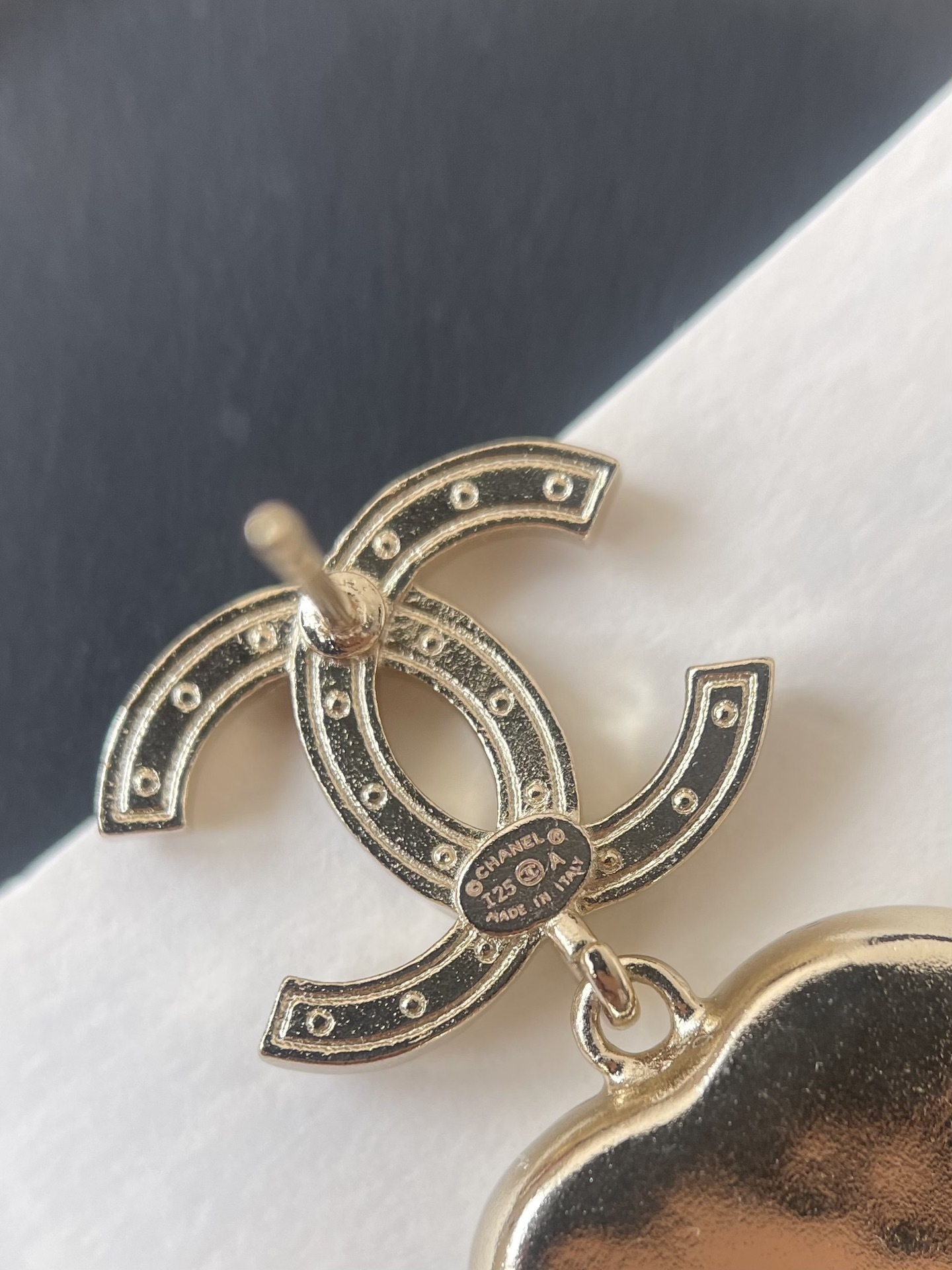 Luxury Crystal CC Logo Pearl Long Drop Earrings for Women