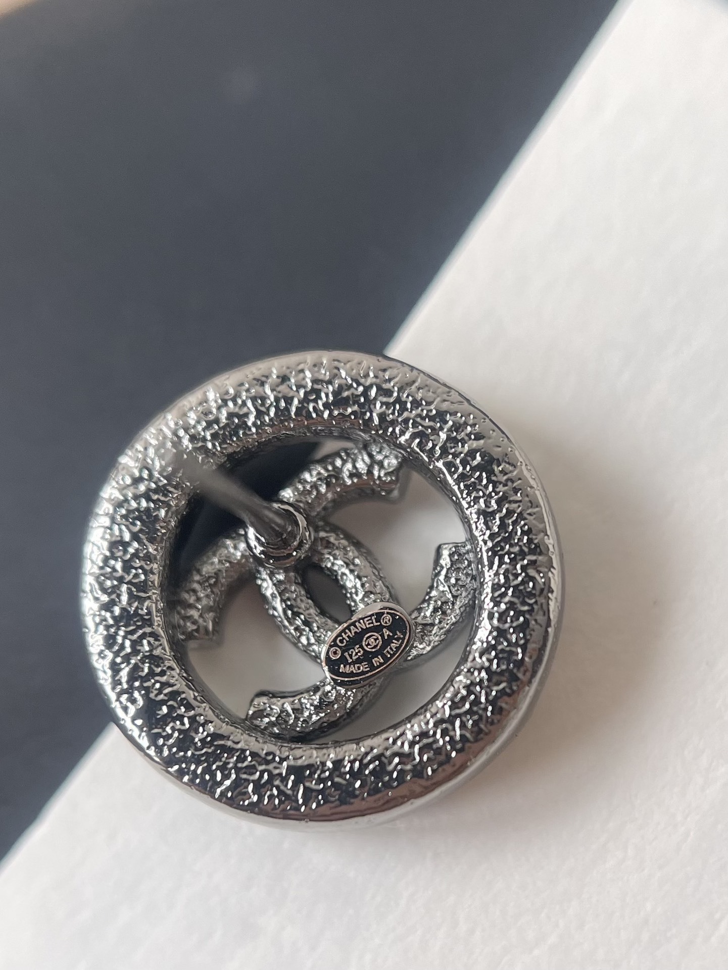 Chanel Silver CC Logo Round Crystal Stud Earrings - Luxury Jewelry