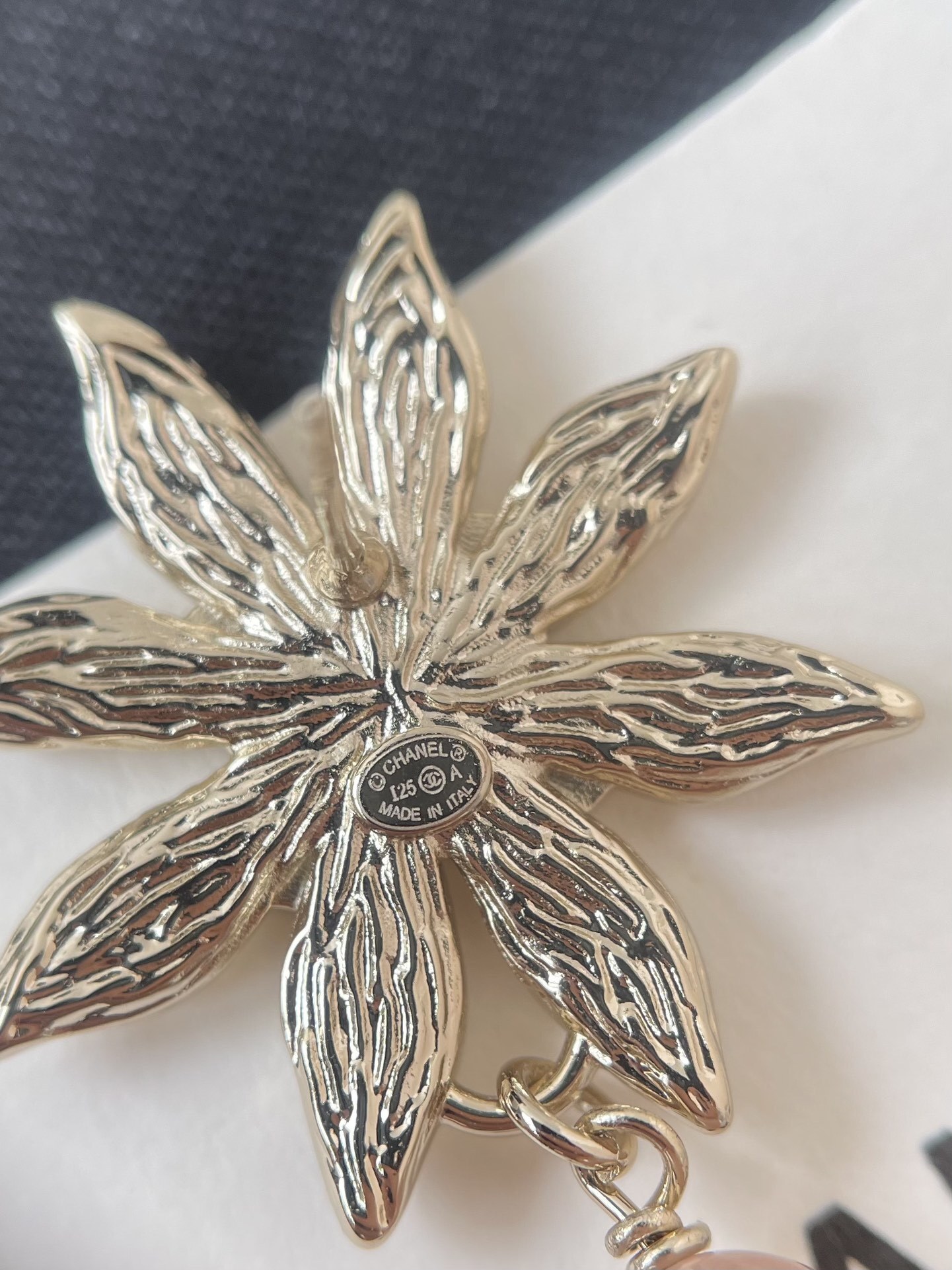 Chanel 2024/25 Métiers d'art Gold & Pink Crystal Drop Earrings