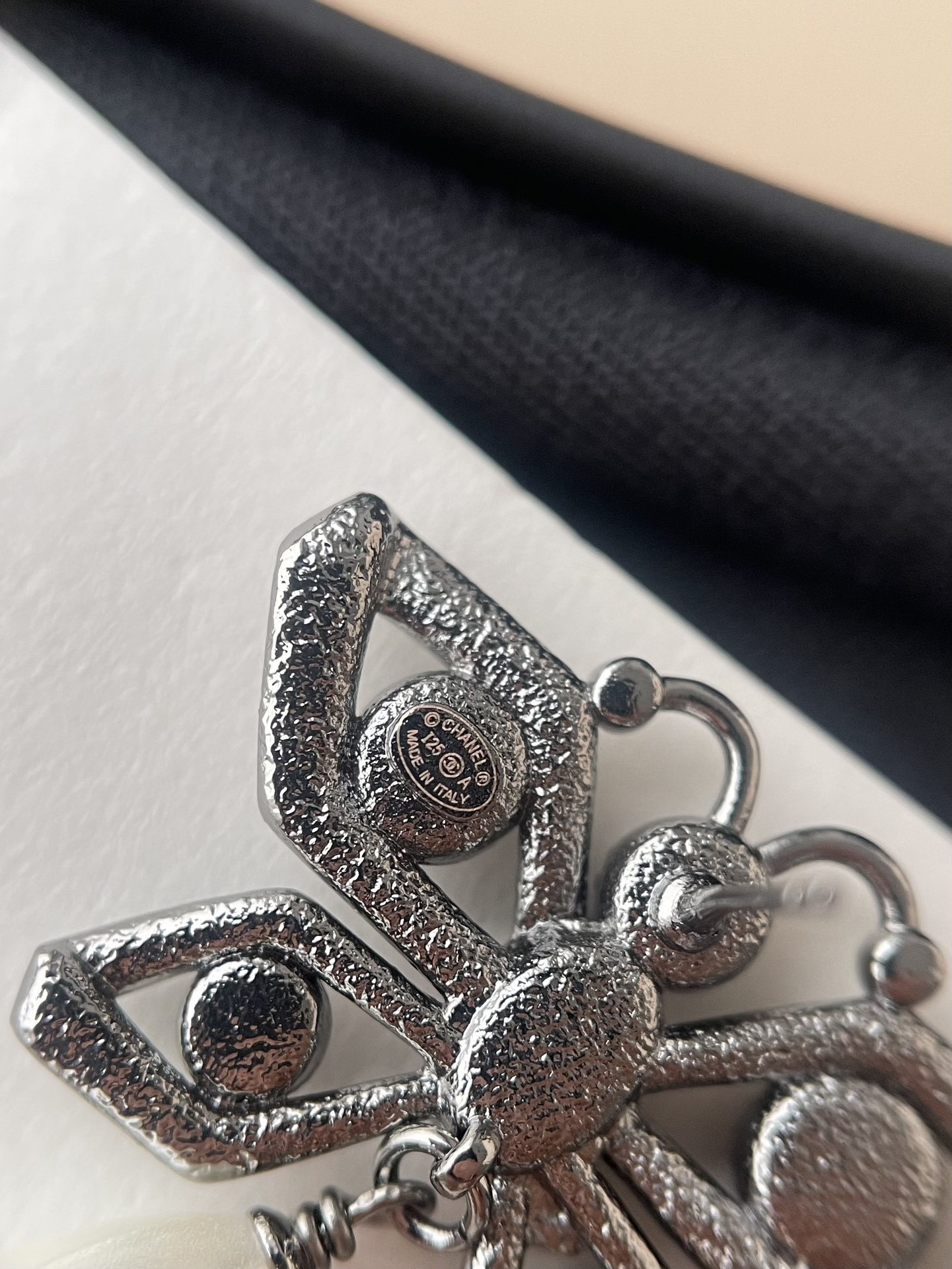 Chanel Crystal Butterfly Dangle Earrings with Pearl CC Logo