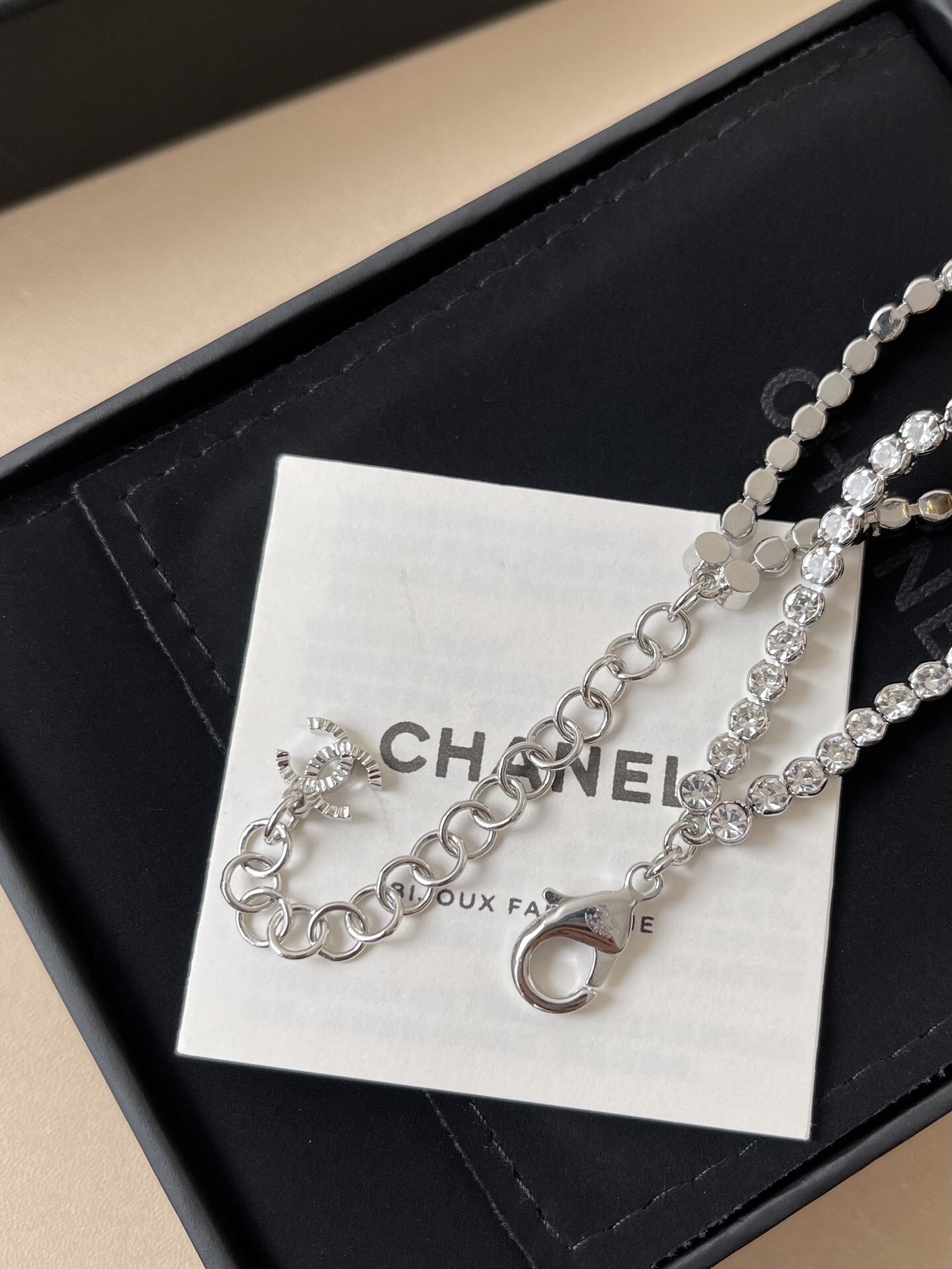 Chanel 2024/25 Metiers d'Art Gold & Silver Crystal Charm Bracelet