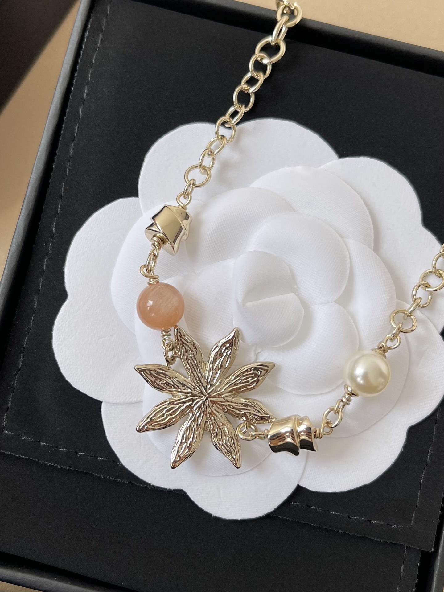 Chanel 2024/25 Métiers d'Art Flower Charm Gold Bracelet
