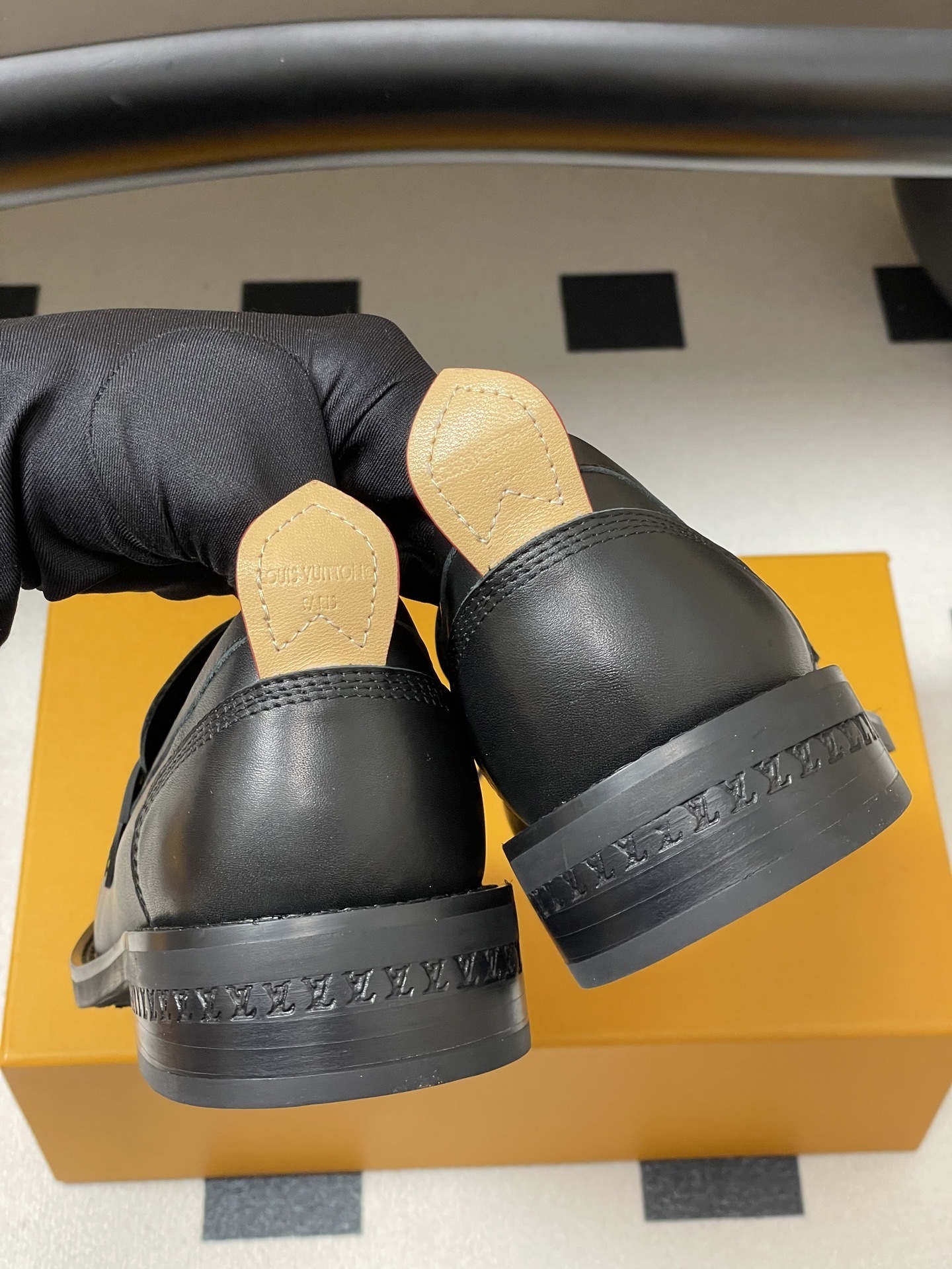 Luxury Black Leather Academy Loafers with Chunky Sole