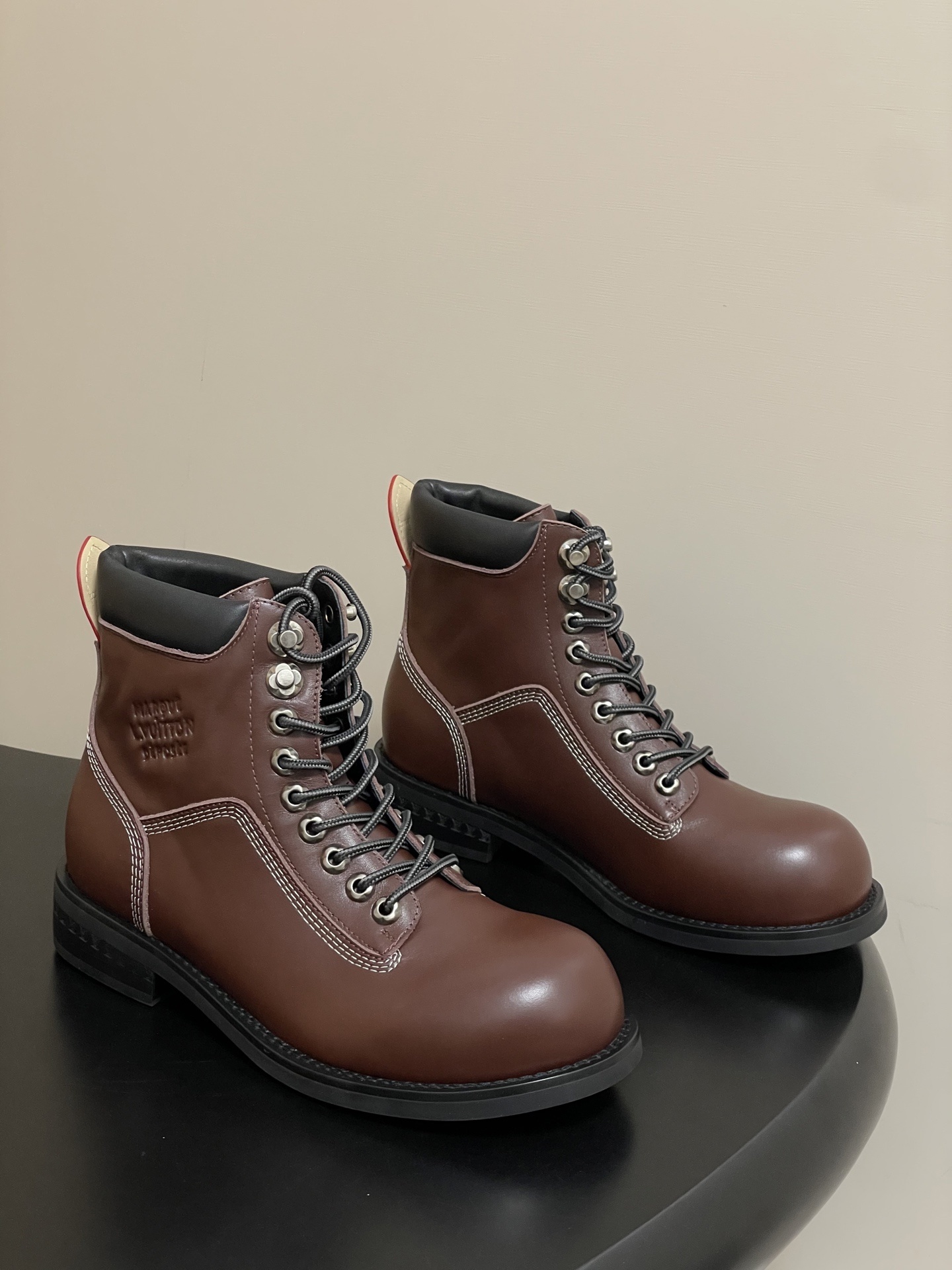 Louis Vuitton Men’s Brown Leather Ranger Combat Ankle Boots