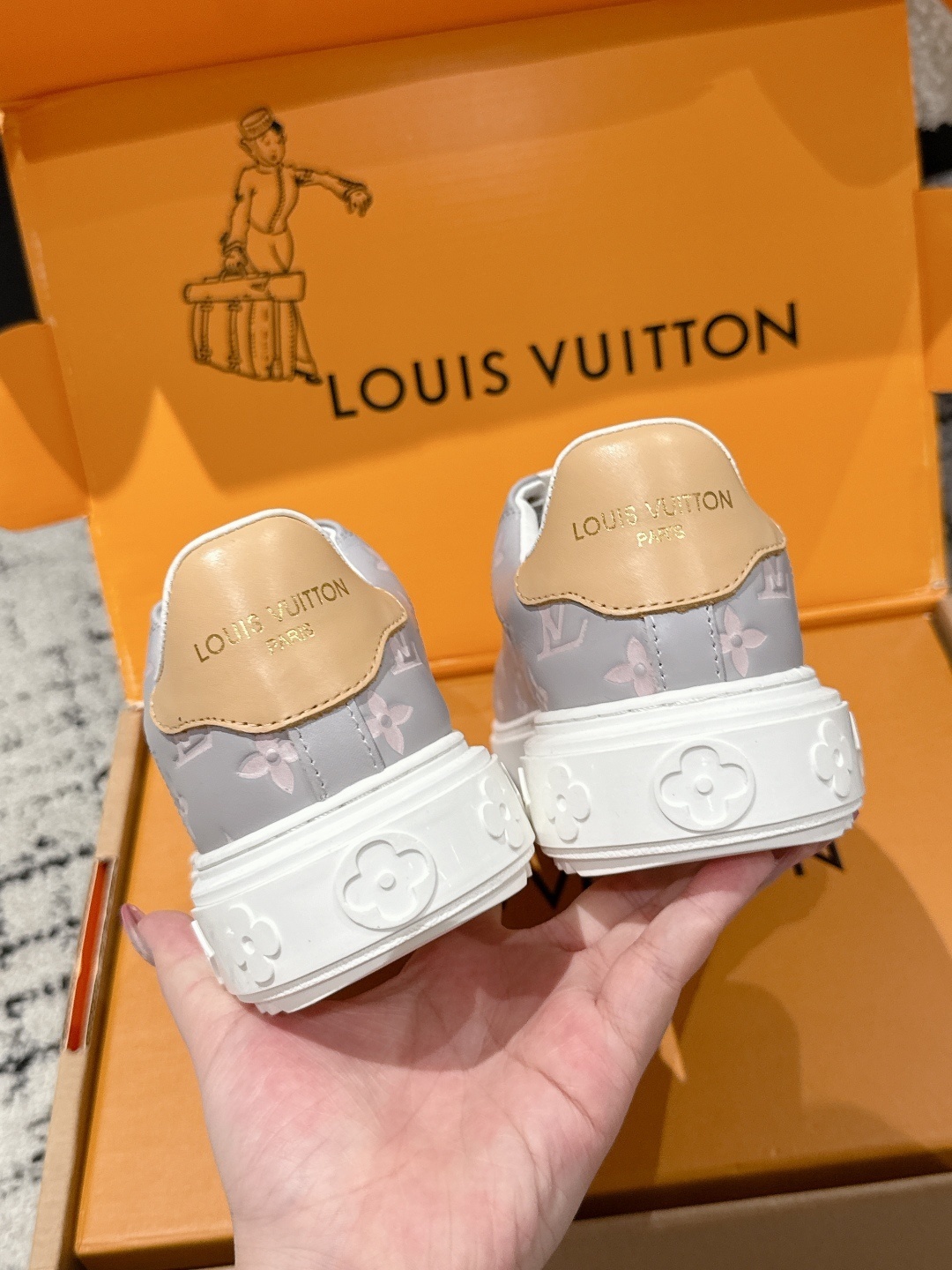 Louis Vuitton Monogram Grey Low-Top Sneakers for Women