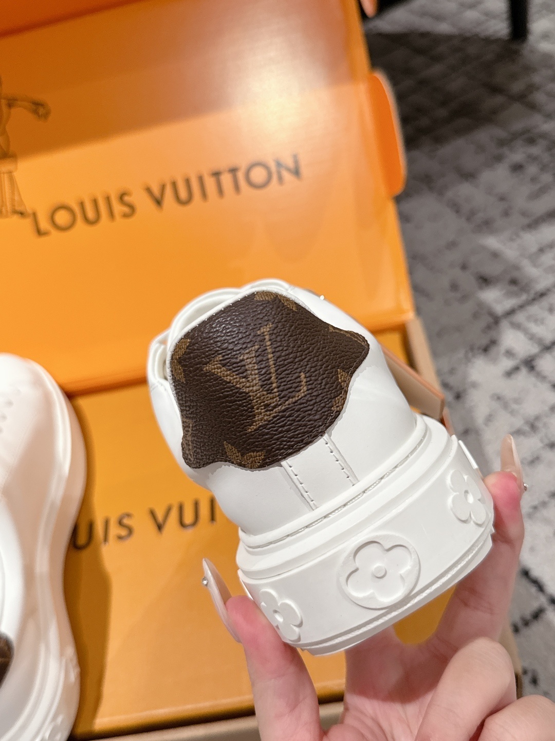 Louis Vuitton Time Out Sneaker - White Leather with Monogram Trim