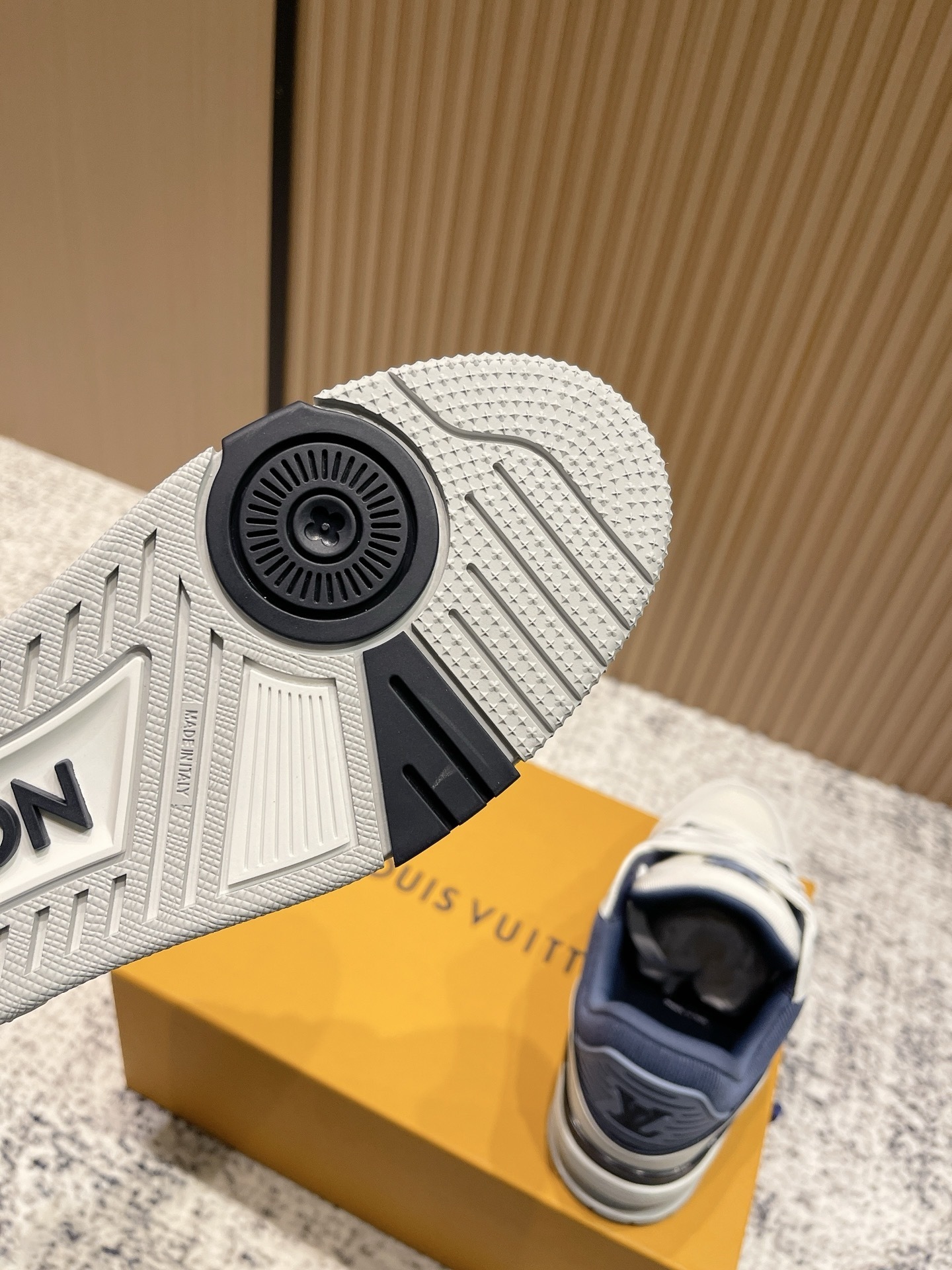 Louis Vuitton LV Trainer Sneakers - White/Navy Blue Luxury Footwear