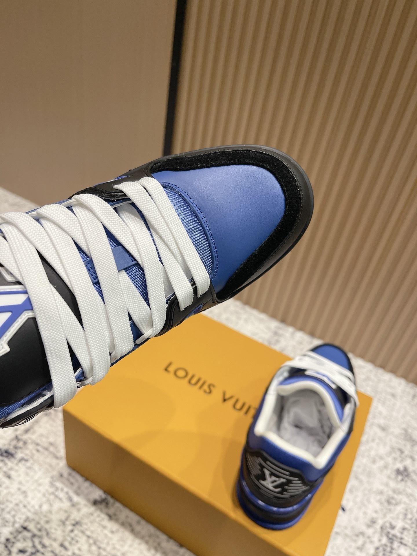 Louis Vuitton Trainer Sneaker - Blue & Black Luxury Men's Shoes
