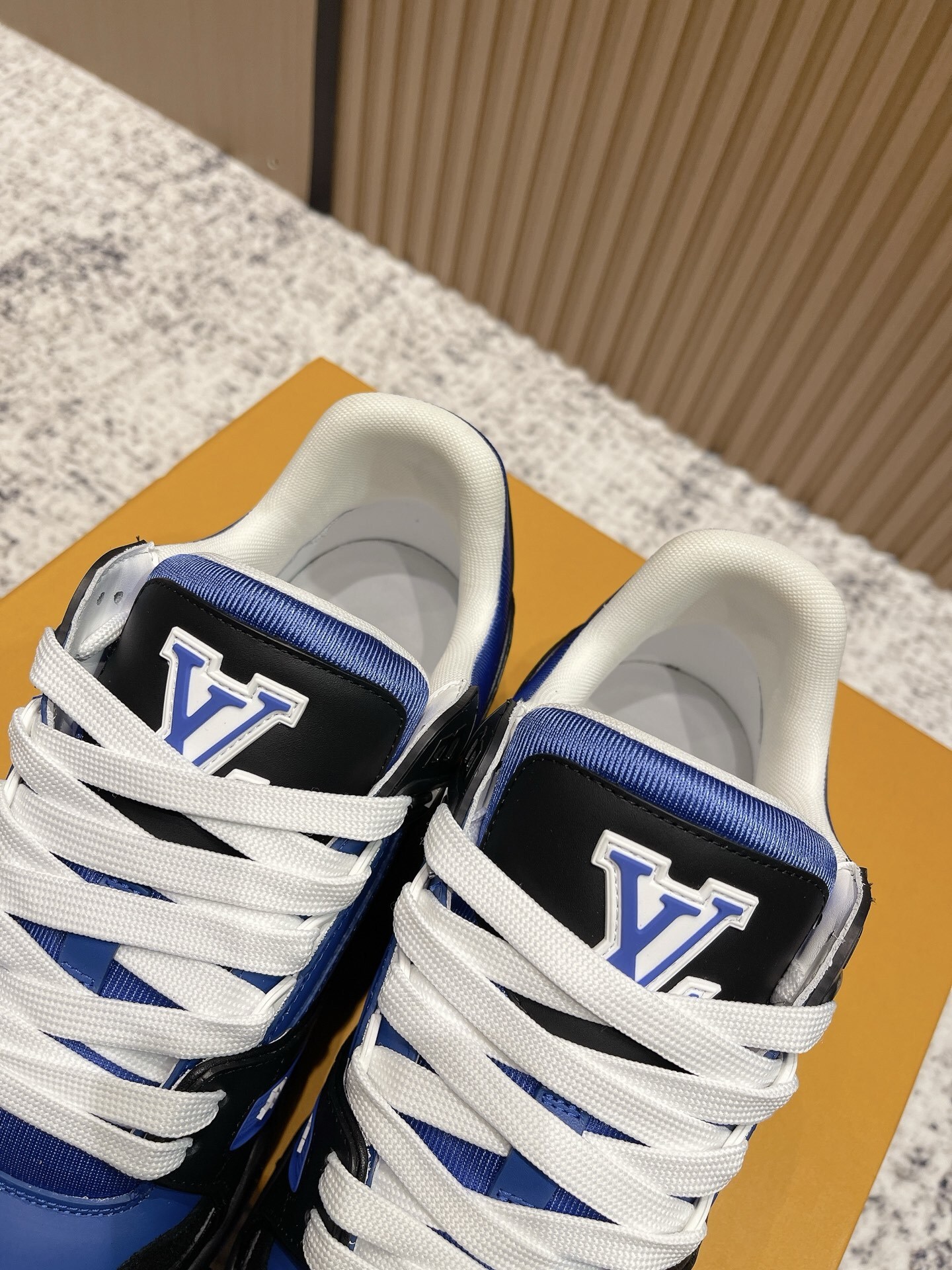 Louis Vuitton Trainer Sneaker - Blue & Black Luxury Men's Shoes