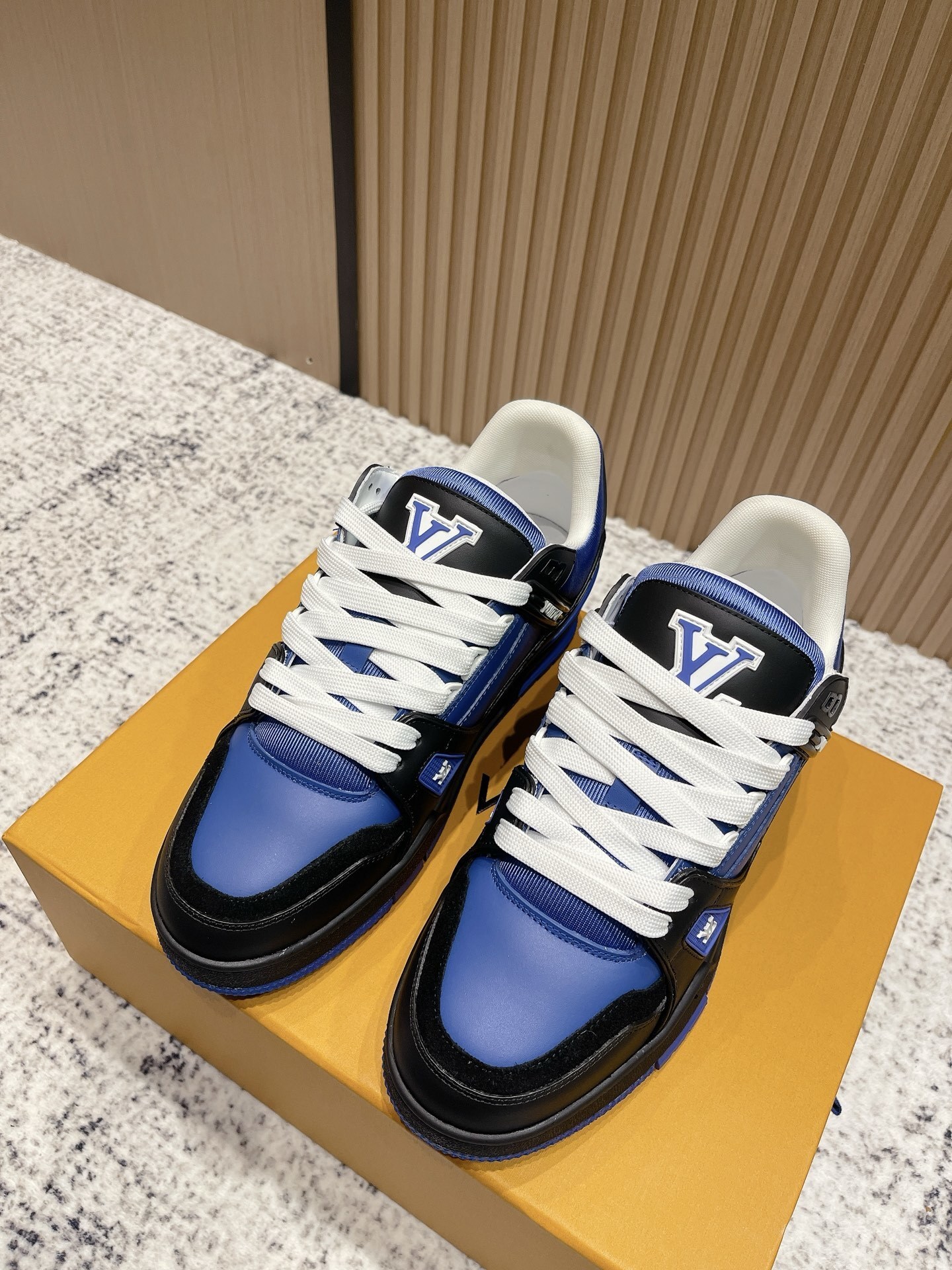 Louis Vuitton Trainer Sneaker – Blue & Black Luxury Men’s Shoes