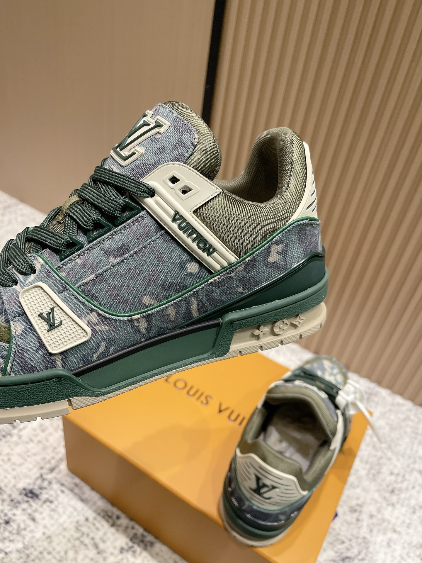 Louis Vuitton LV Trainer Sneakers - Camouflage Green Edition