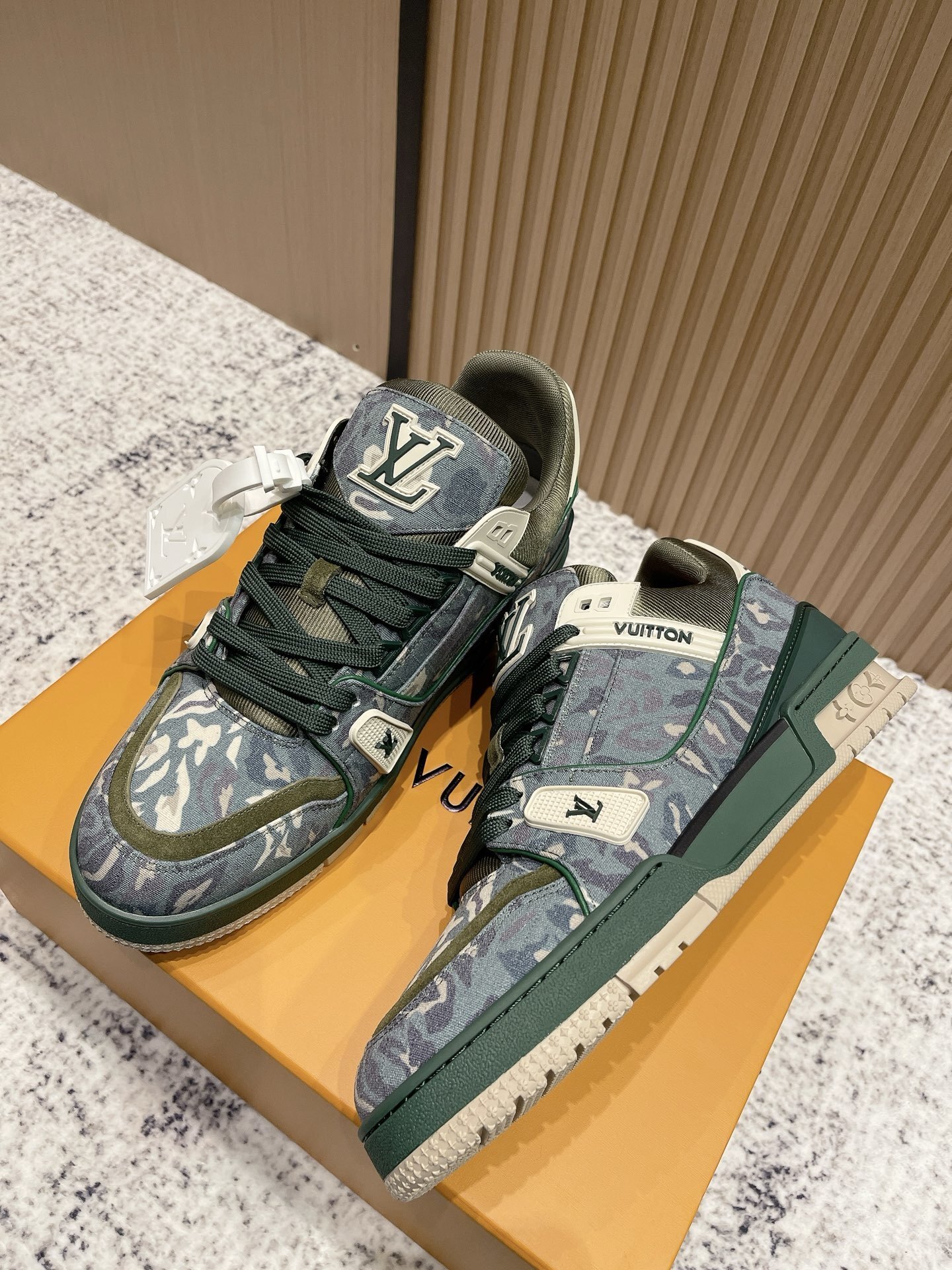 Louis Vuitton LV Trainer Sneakers - Camouflage Green Edition
