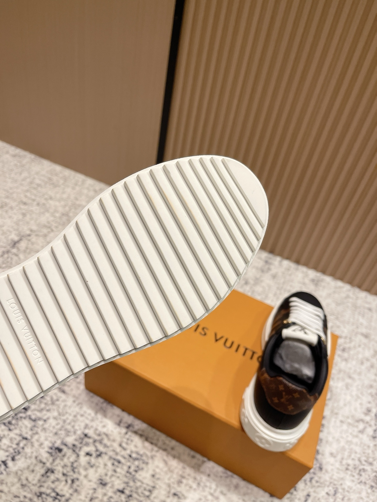 Louis Vuitton Frontrow Low-Top Sneakers in Black Leather & Monogram