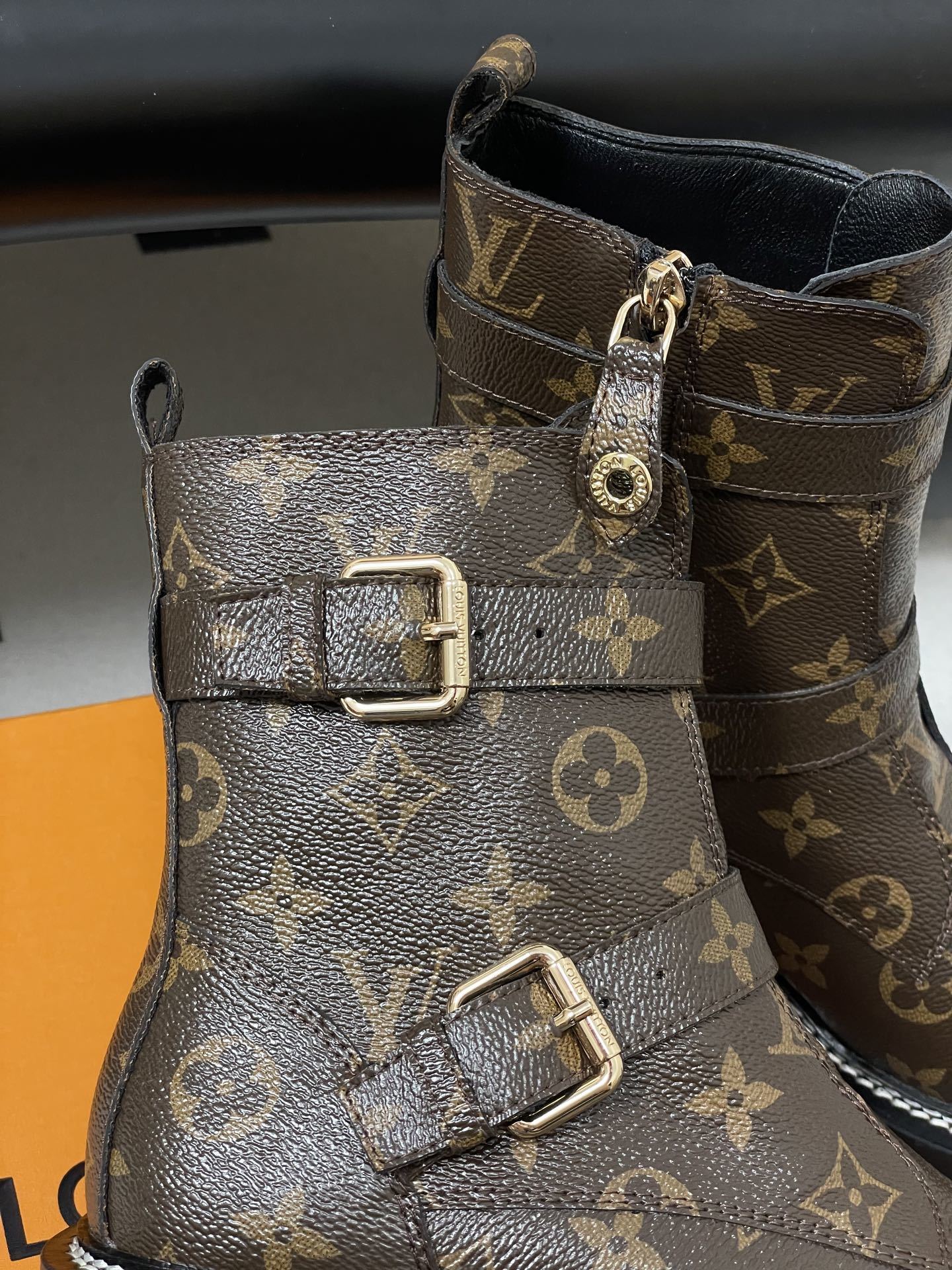 Louis Vuitton Monogram Star Trail Ankle Boots with Chunky Heel
