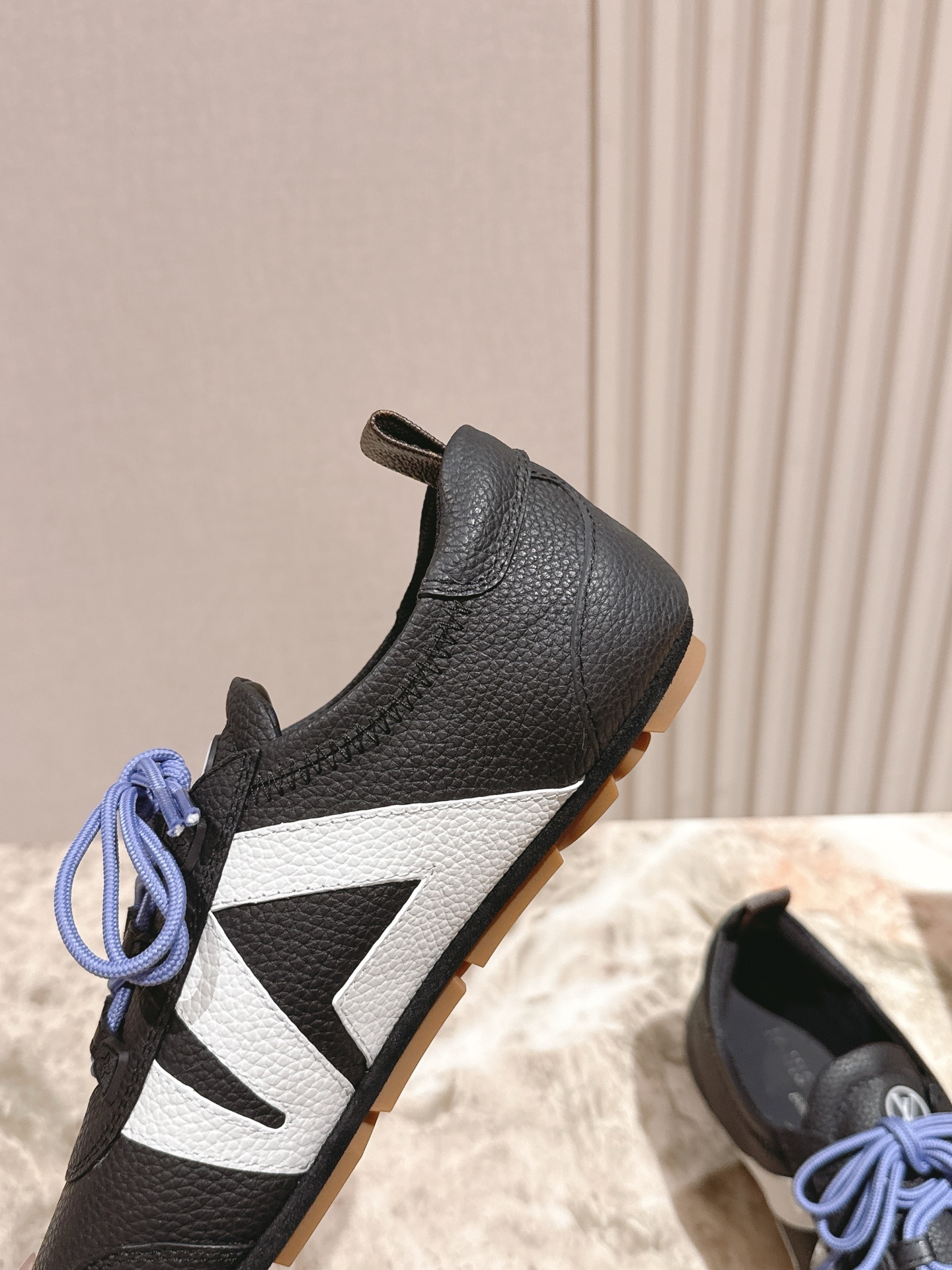 Louis Vuitton Men's Racer Sneakers in Black Grained Leather