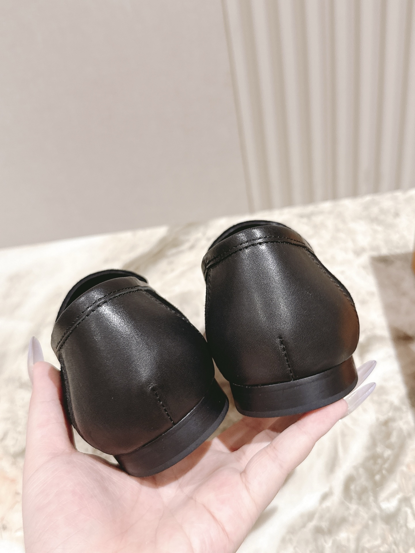 Louis Vuitton Men's Black Velvet and Leather Loafers with LV Logo