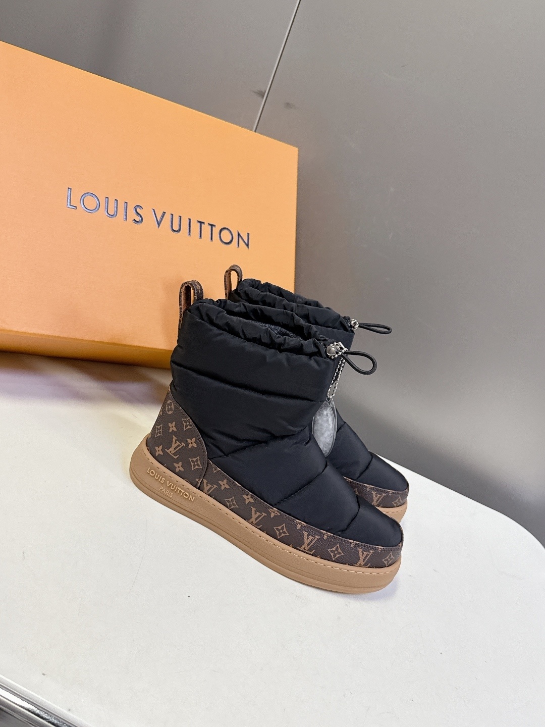 Louis Vuitton Pillow Comfort Ankle Boots Black Monogram