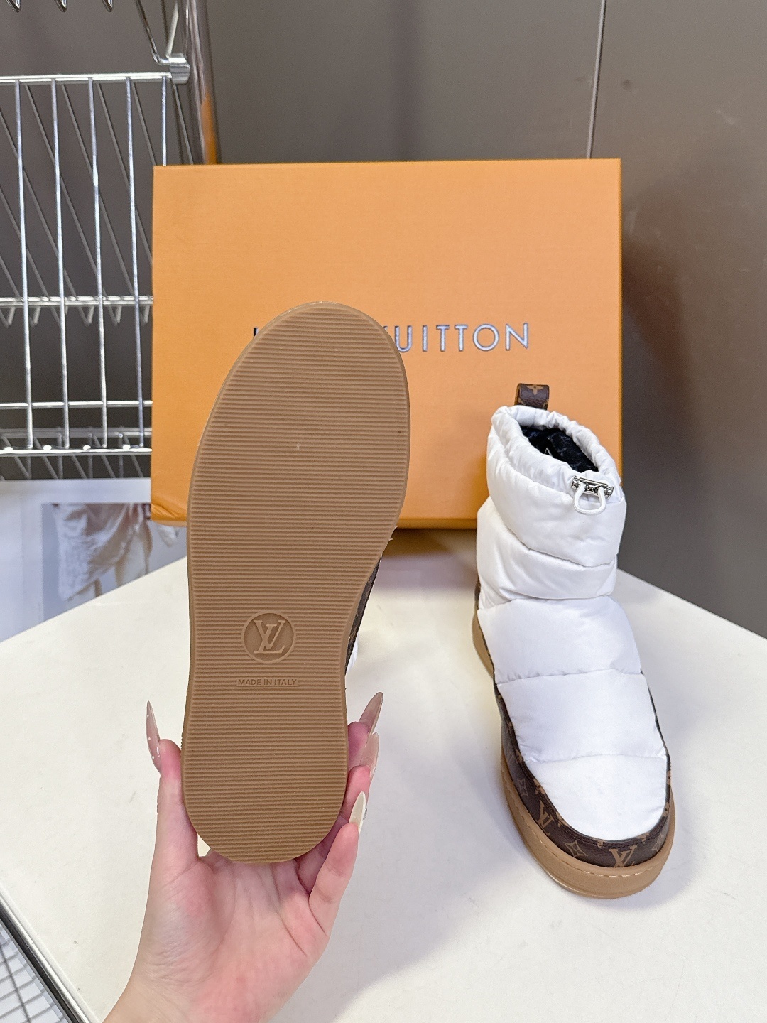 Louis Vuitton Pillow Comfort White Monogram Ankle Boots