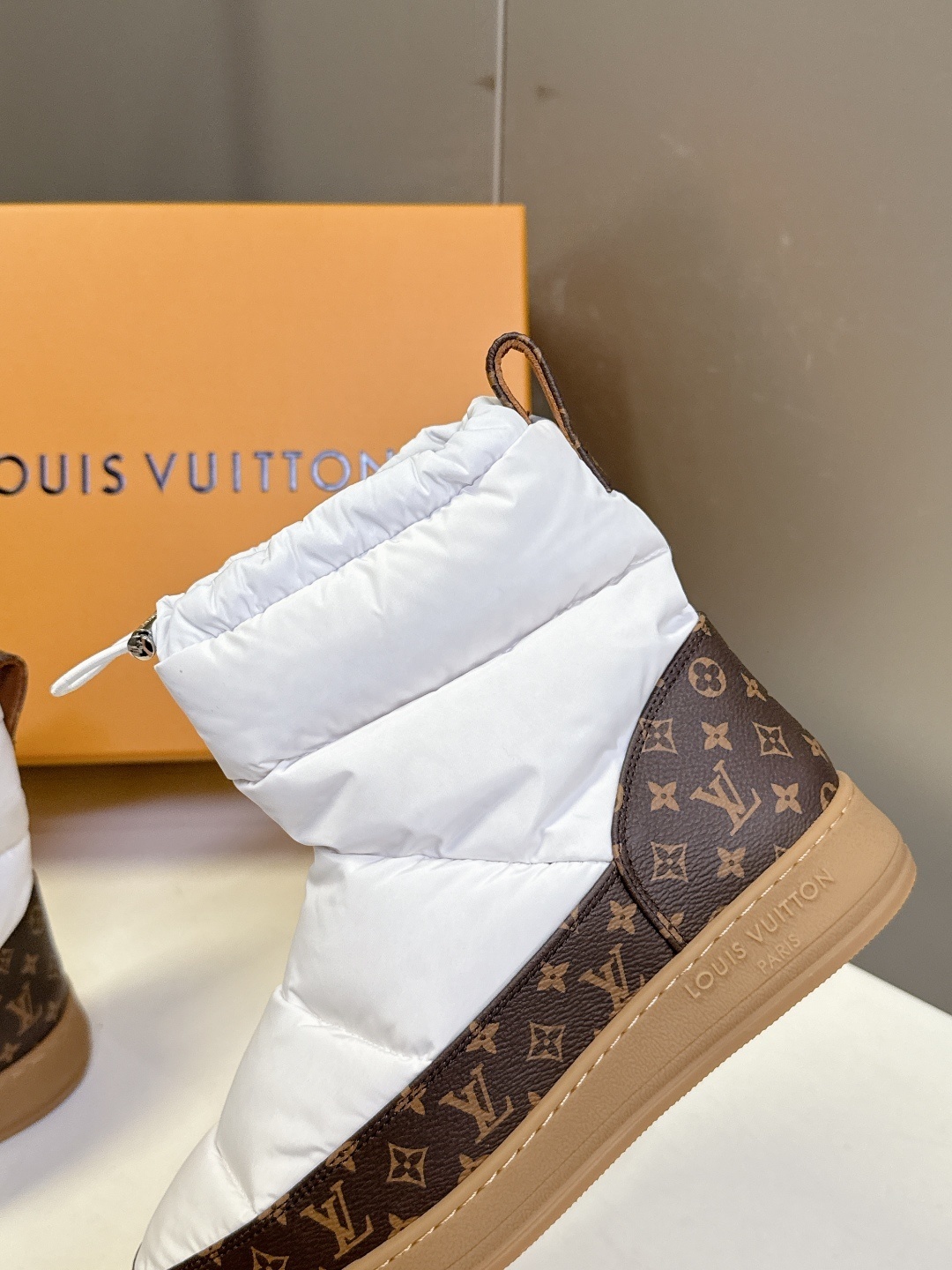 Louis Vuitton Pillow Comfort White Monogram Ankle Boots