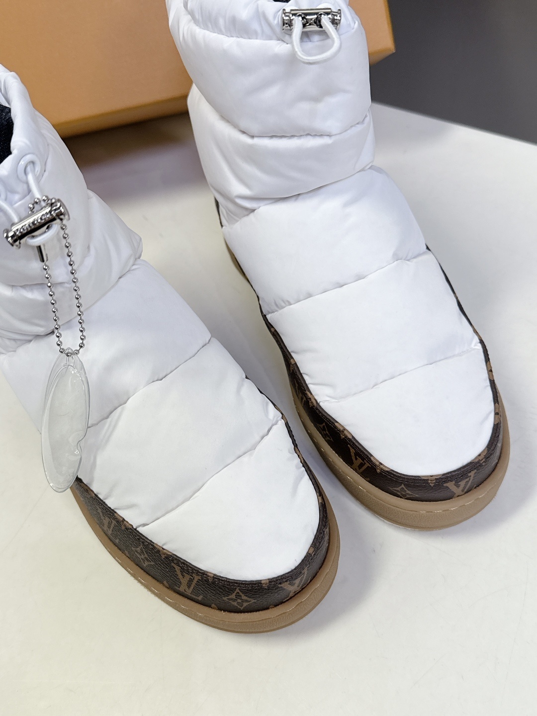 Louis Vuitton Pillow Comfort White Monogram Ankle Boots