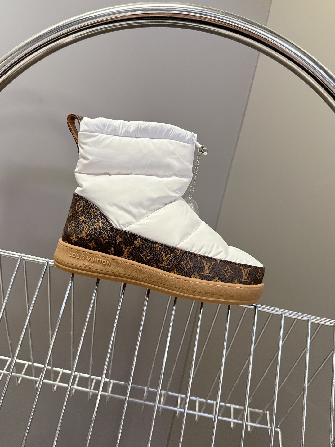 Louis Vuitton Pillow Comfort White Monogram Ankle Boots