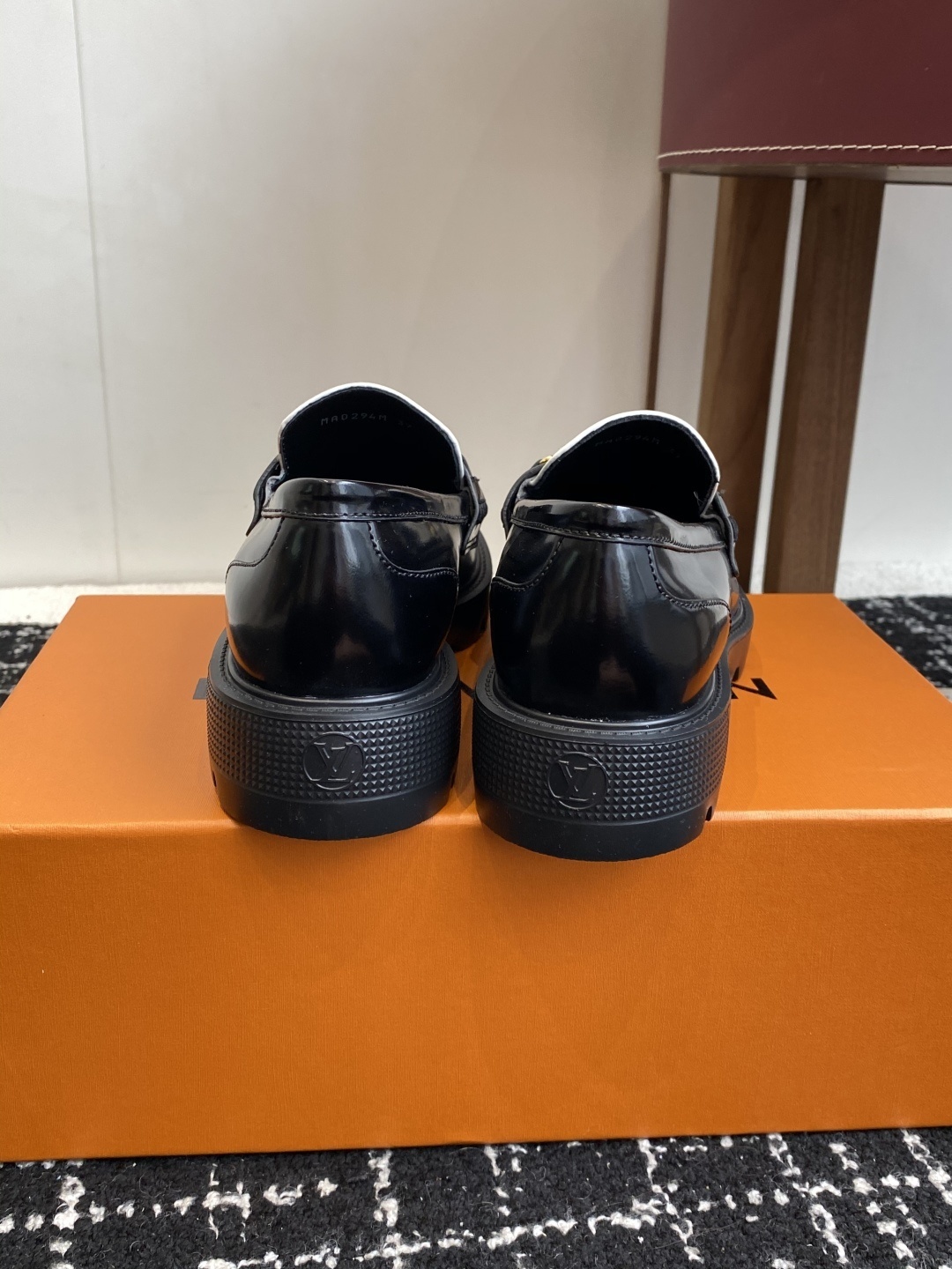 Louis Vuitton Academy Loafers Two-Tone Black White Leather Shoes