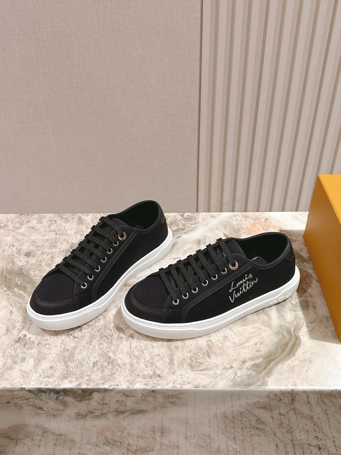Louis Vuitton Stellar Low-Top Sneakers - Premium Black & White