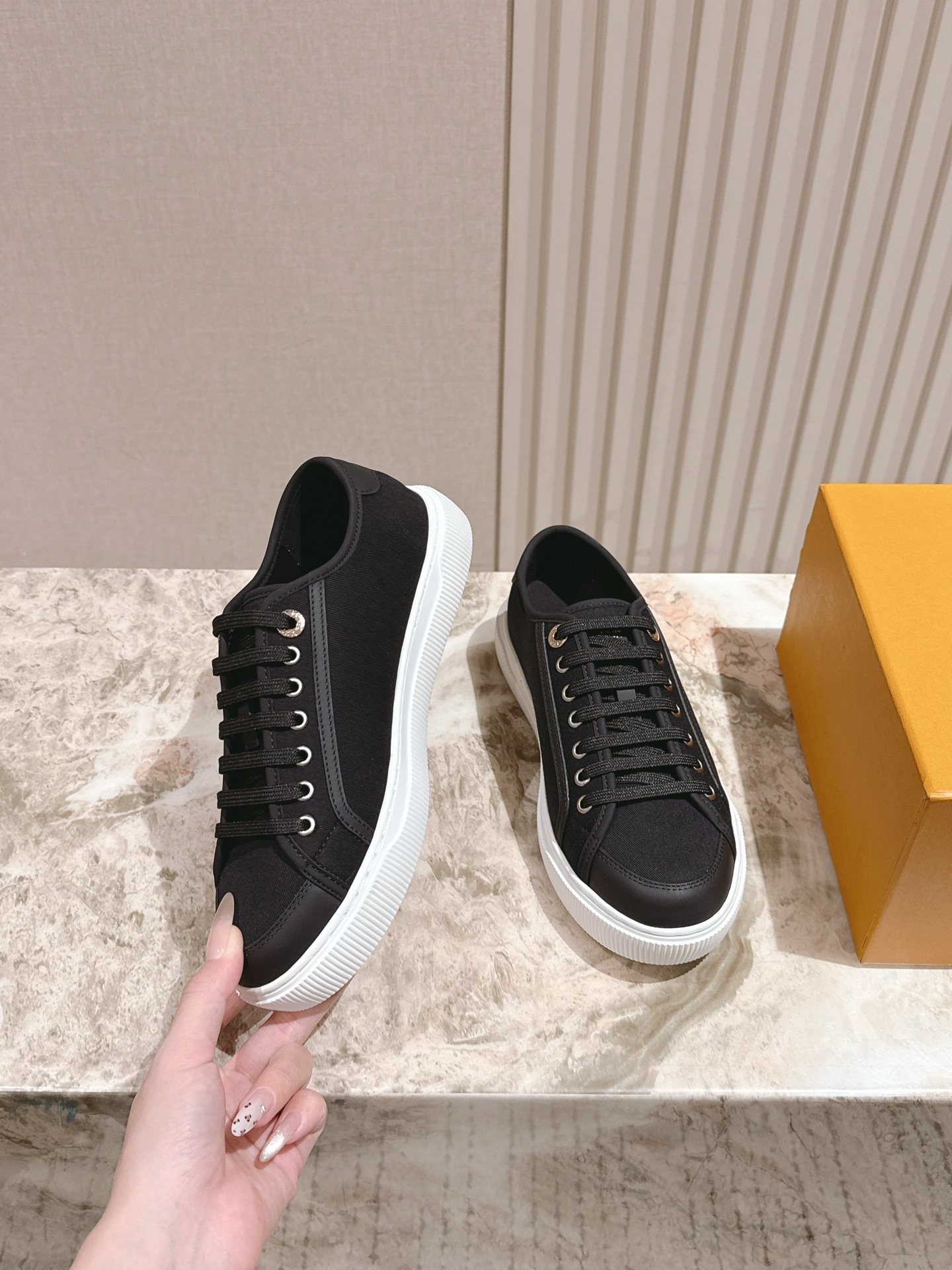 Louis Vuitton Stellar Low-Top Sneakers - Premium Black & White