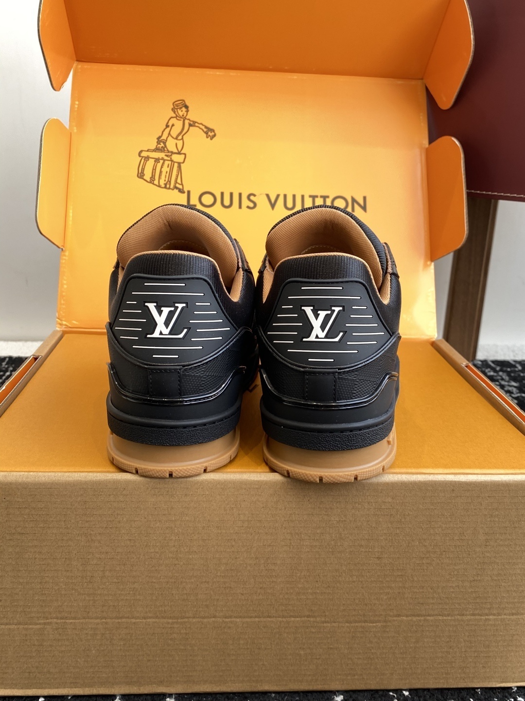Louis Vuitton Black Trainer Sneakers - Luxury Men's Leather Footwear