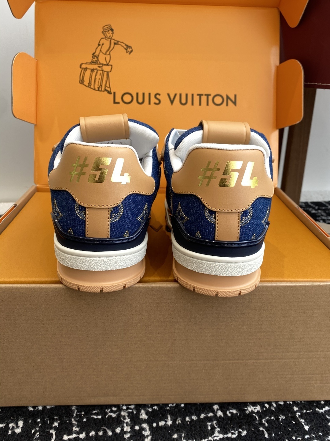 Louis Vuitton LV Trainer Blue Monogram Denim Luxury Sneakers