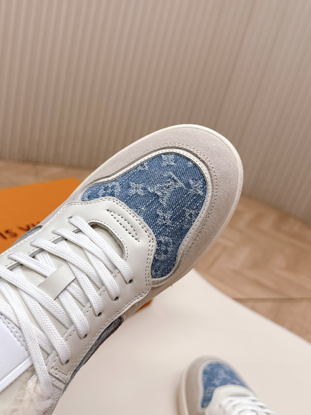 Louis Vuitton Monogram Denim & Shearling Winter Sneakers