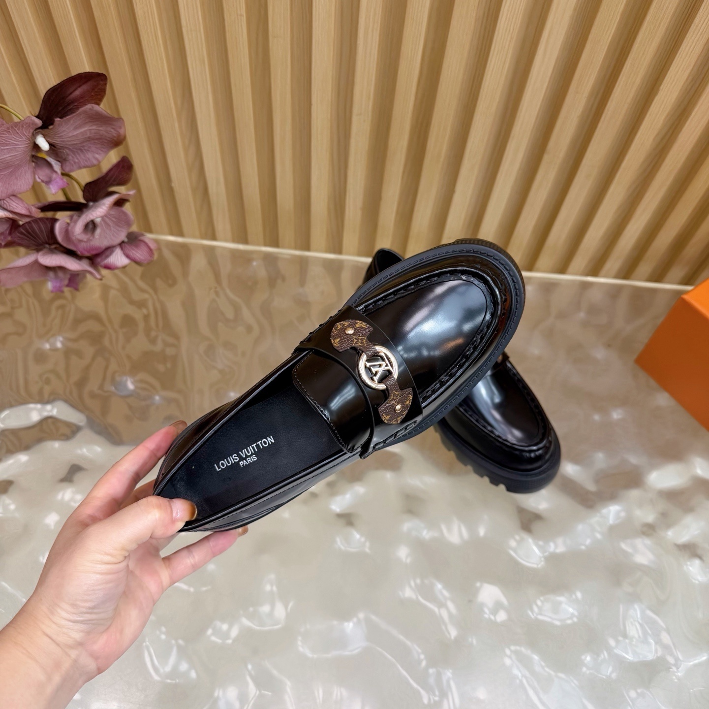 Luxury Women's Black Chunky Loafers - Platform Lug Sole Shoes