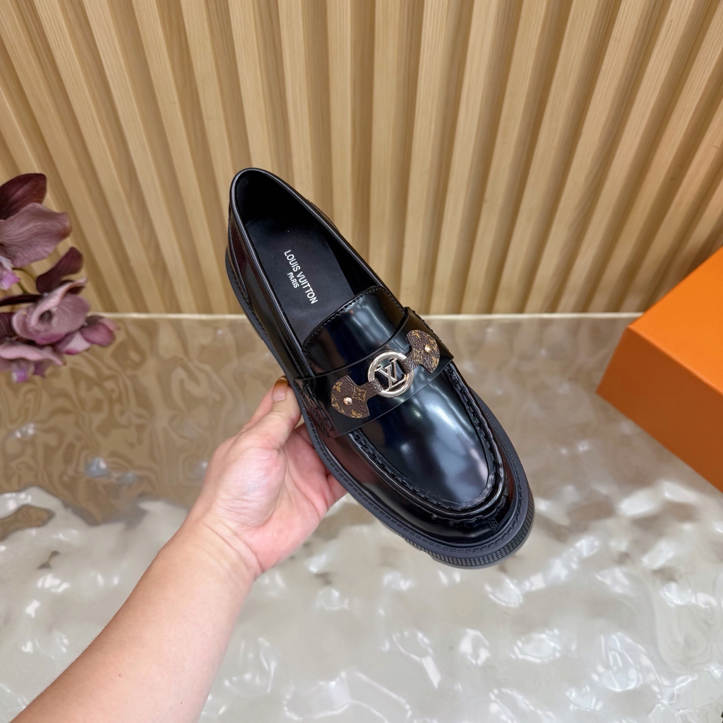 Luxury Women's Black Chunky Loafers - Platform Lug Sole Shoes