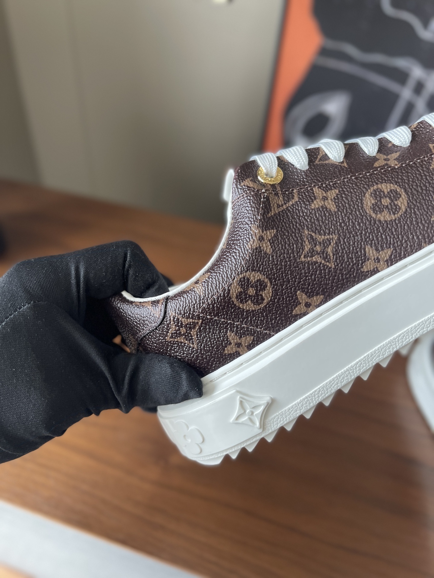 Luxury Monogram Canvas Time Out Platform Sneakers for Women