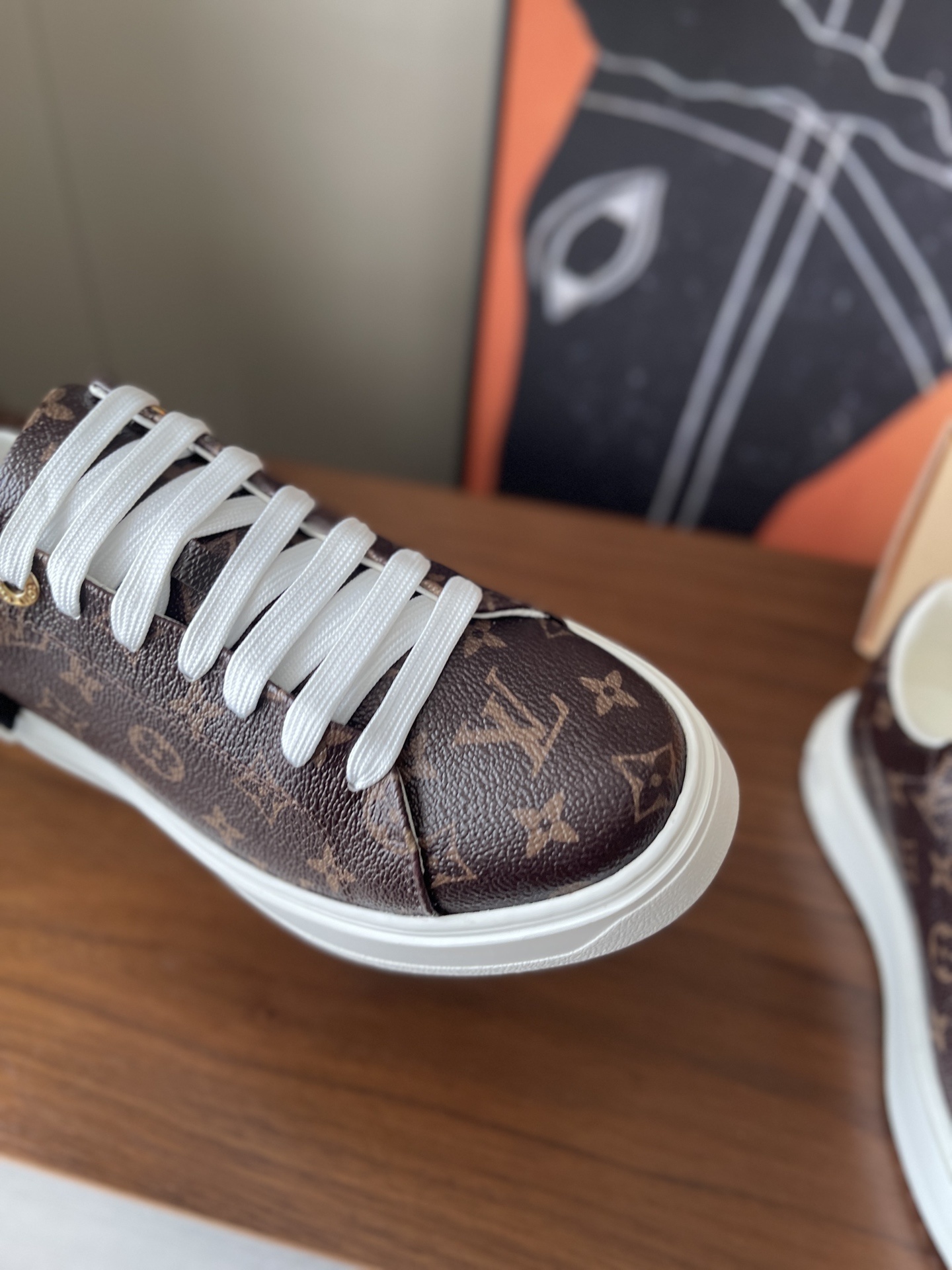 Luxury Monogram Canvas Time Out Platform Sneakers for Women