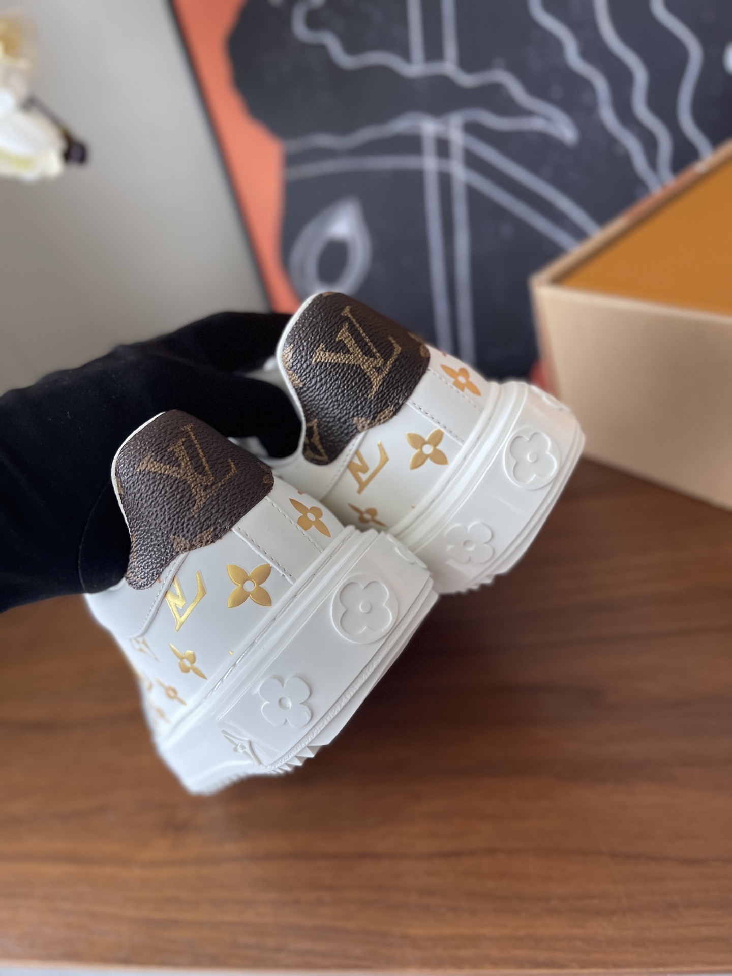Louis Vuitton Time Out Sneakers - White Monogram Leather