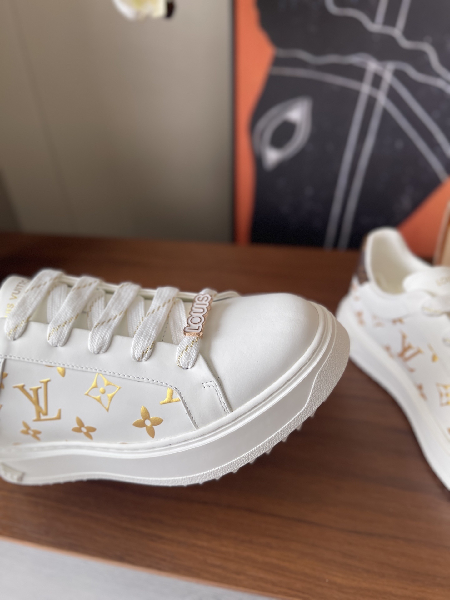 Louis Vuitton Time Out Sneakers - White Monogram Leather