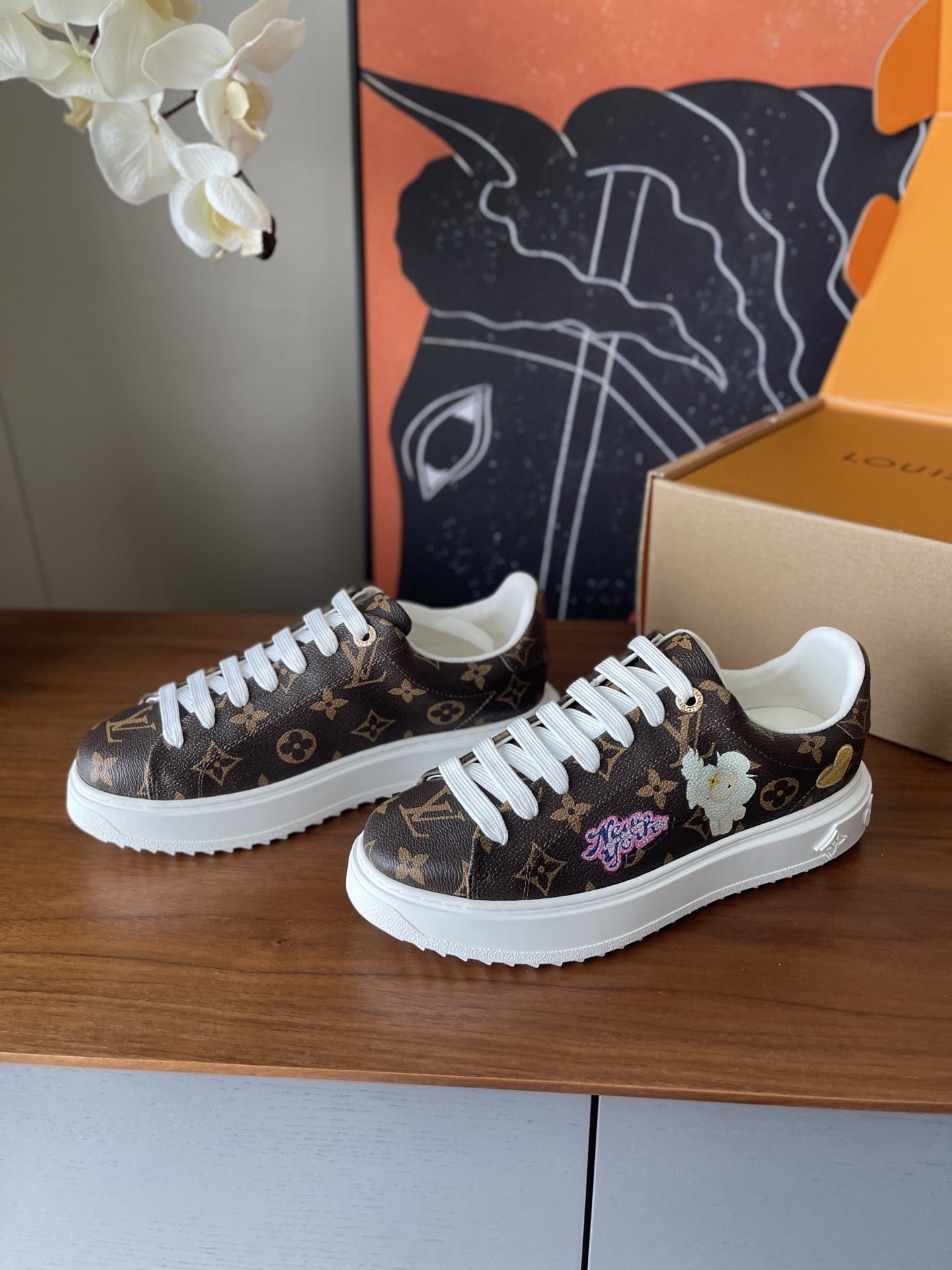 Louis Vuitton Time Out Monogram Sneakers - NYC Edition