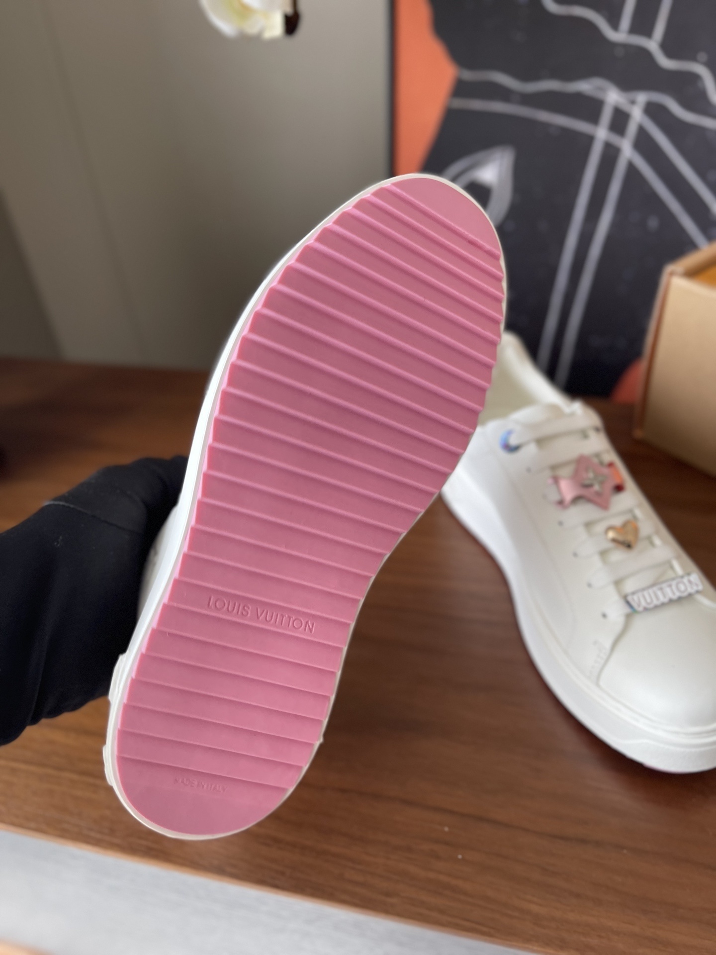 Louis Vuitton Time Out Sneaker White Leather with Luxury Charms