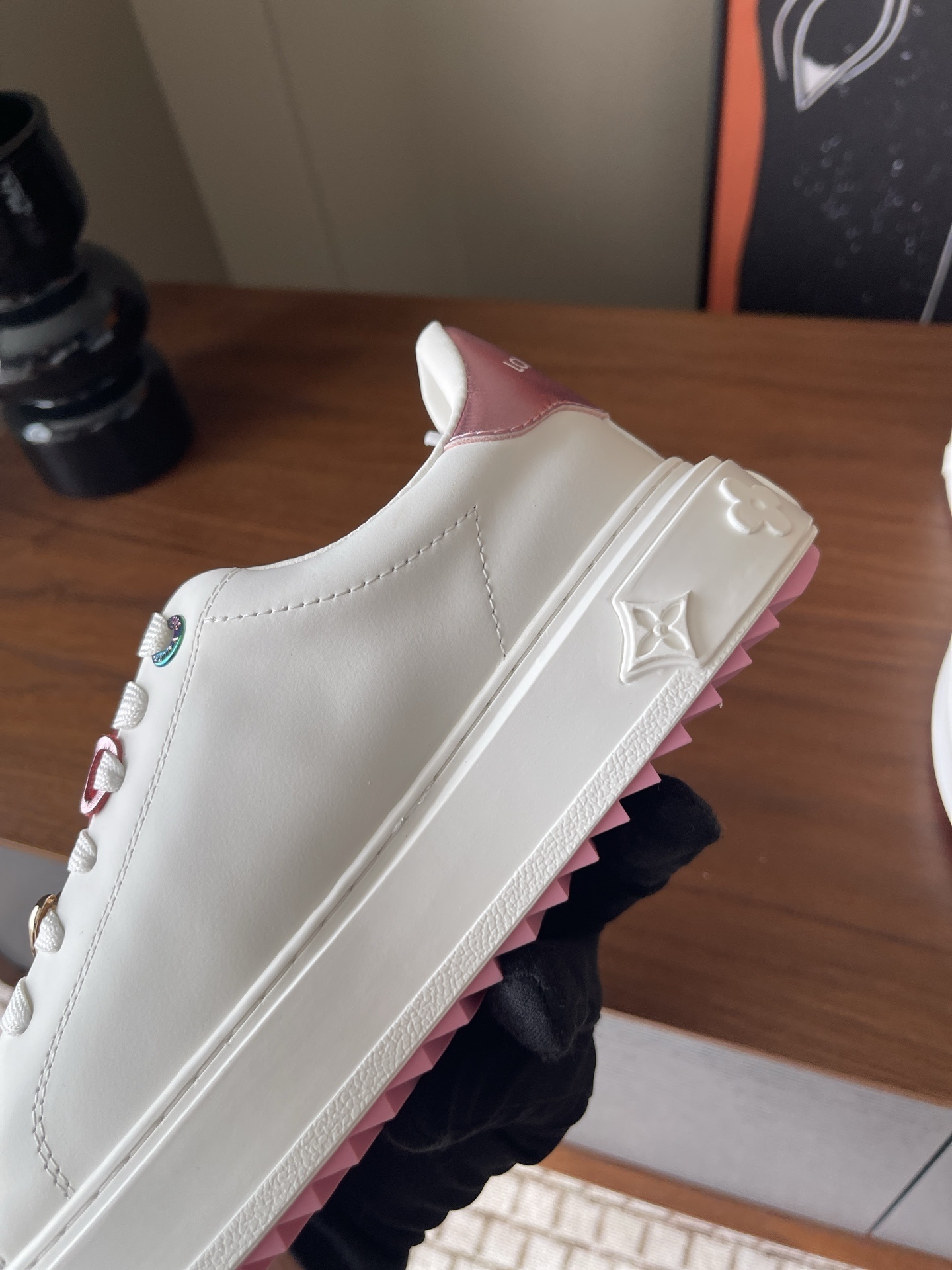 Louis Vuitton Time Out Sneaker White Leather with Luxury Charms