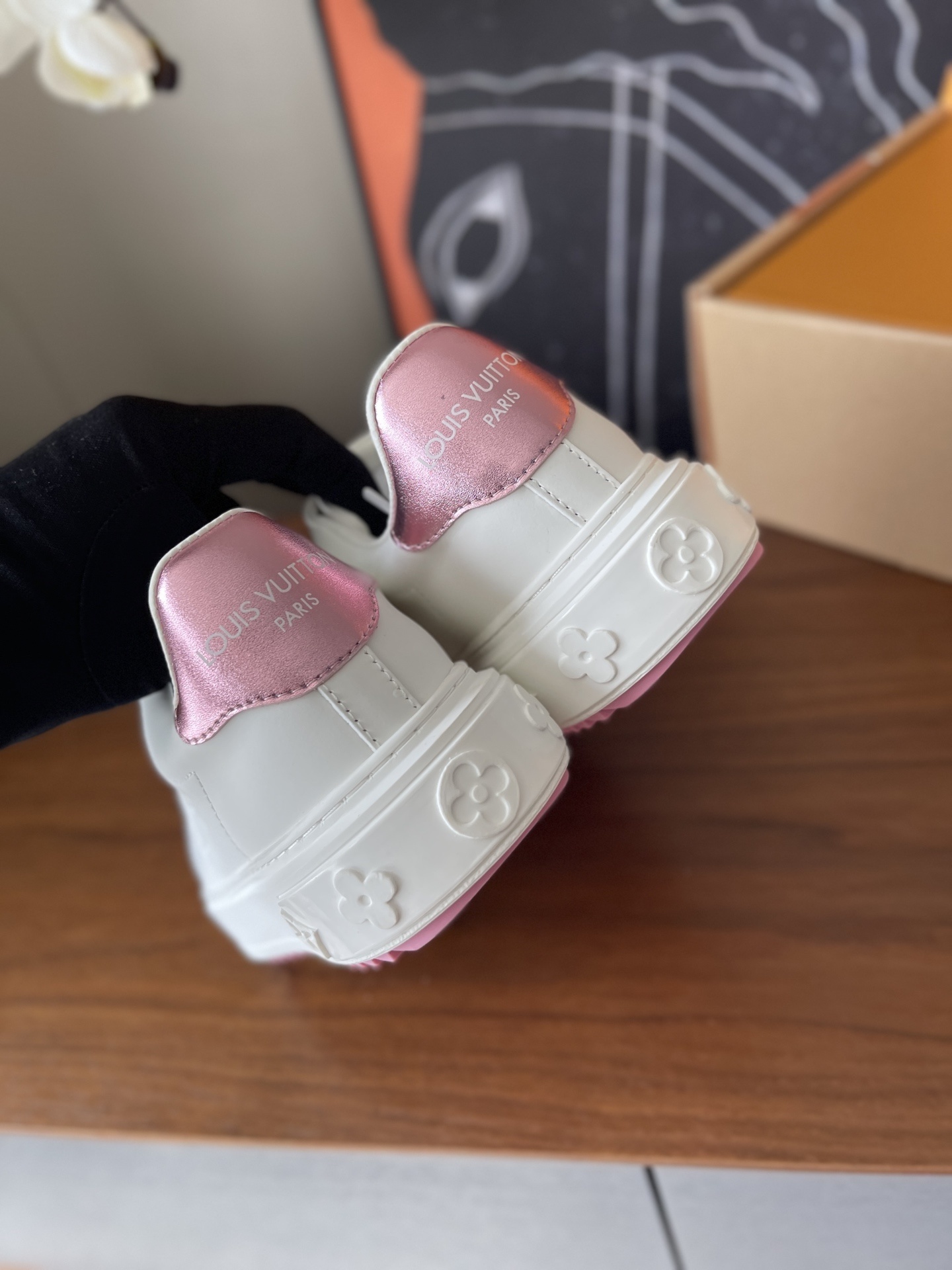 Louis Vuitton Time Out Sneaker White Leather with Luxury Charms