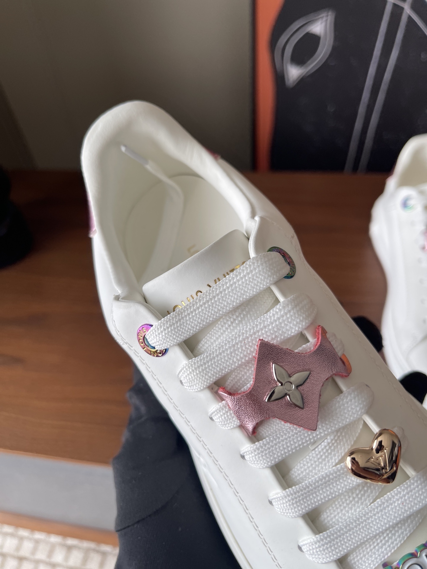 Louis Vuitton Time Out Sneaker White Leather with Luxury Charms