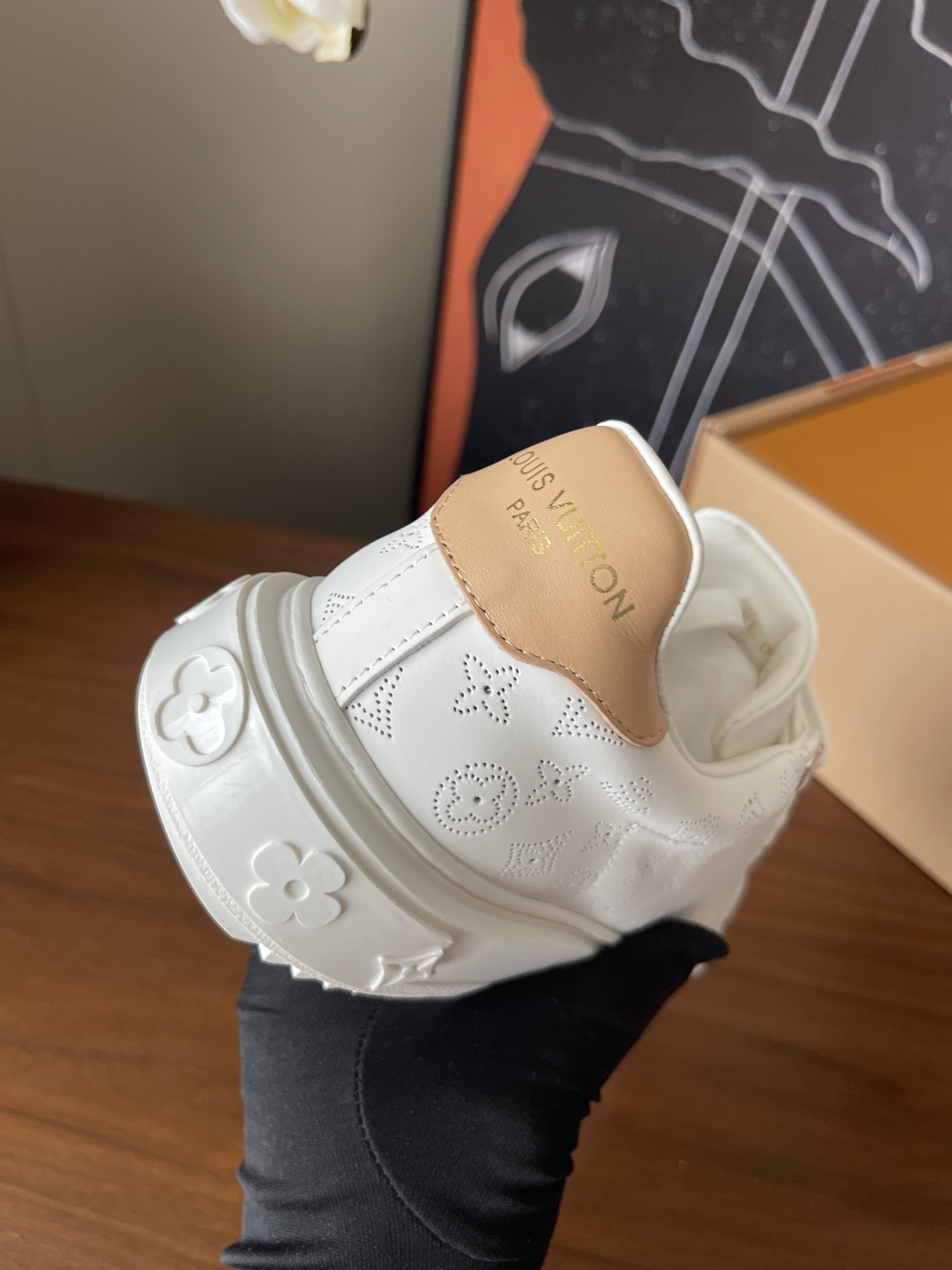 Louis Vuitton White Monogram Time Out Sneakers with Cherry Charm