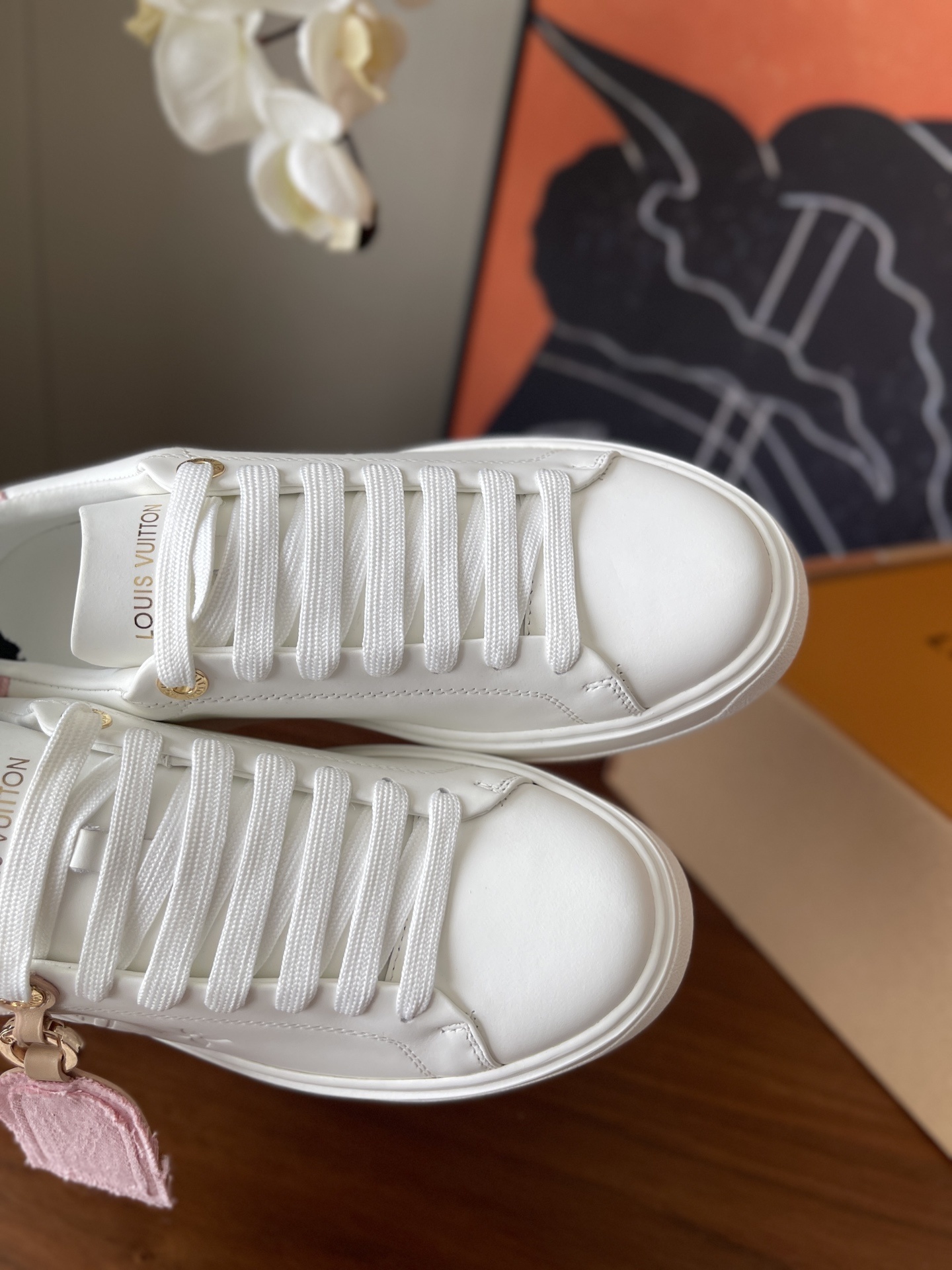 Louis Vuitton Women's Time Out Sneaker - White & Pink Leather