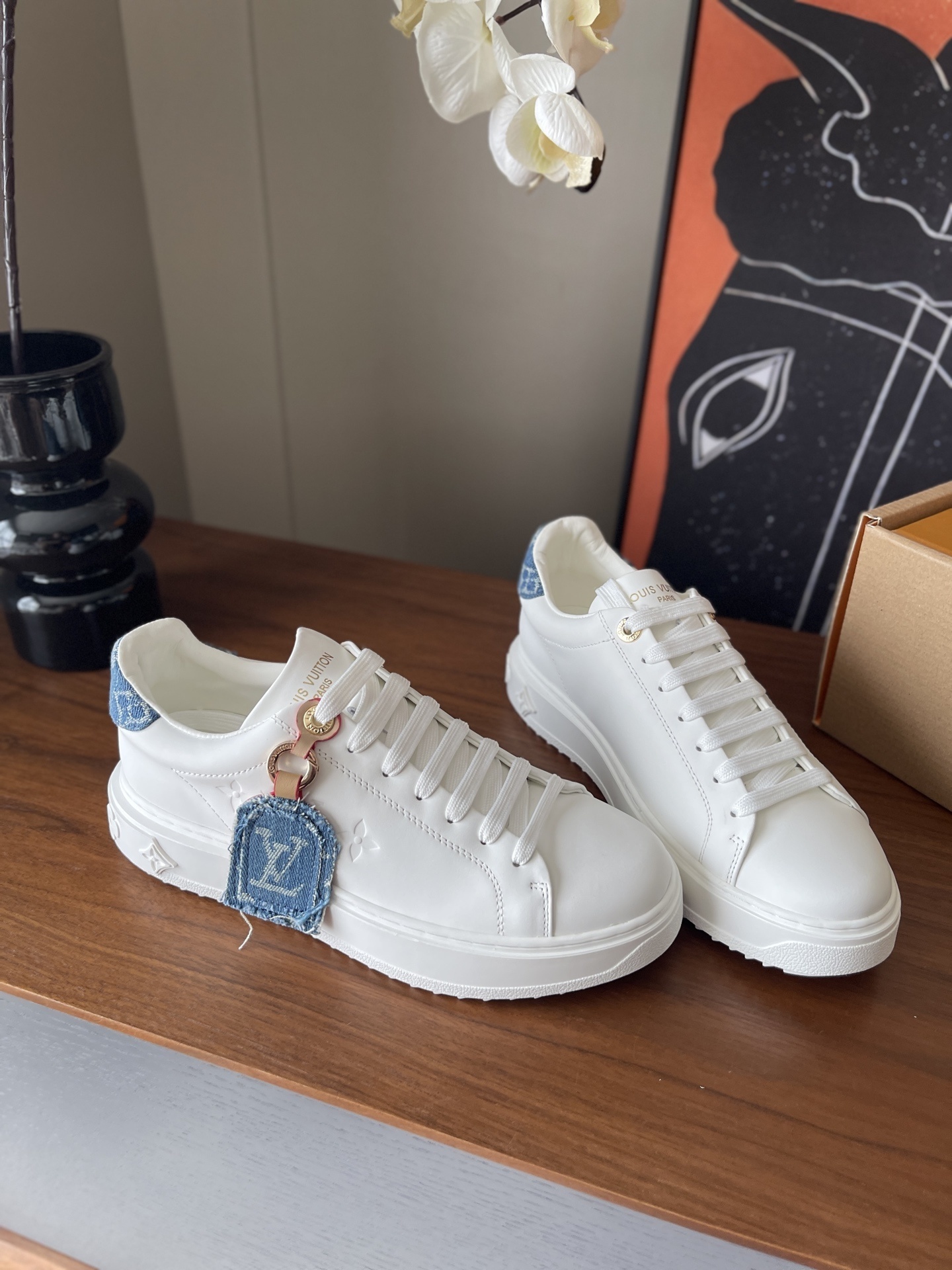 Louis Vuitton Time Out Sneaker White Leather for Women
