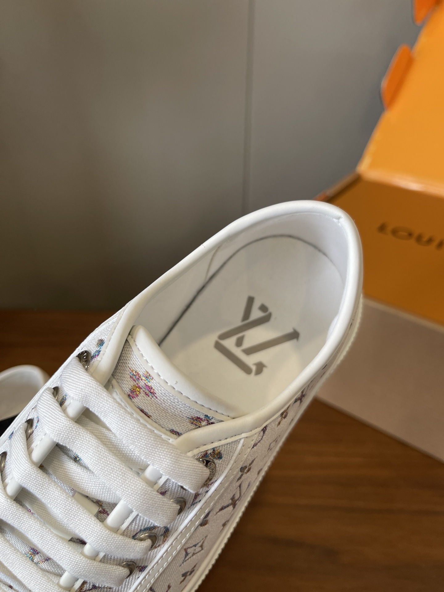 Louis Vuitton White Multicolor Monogram Low-Top Sneakers