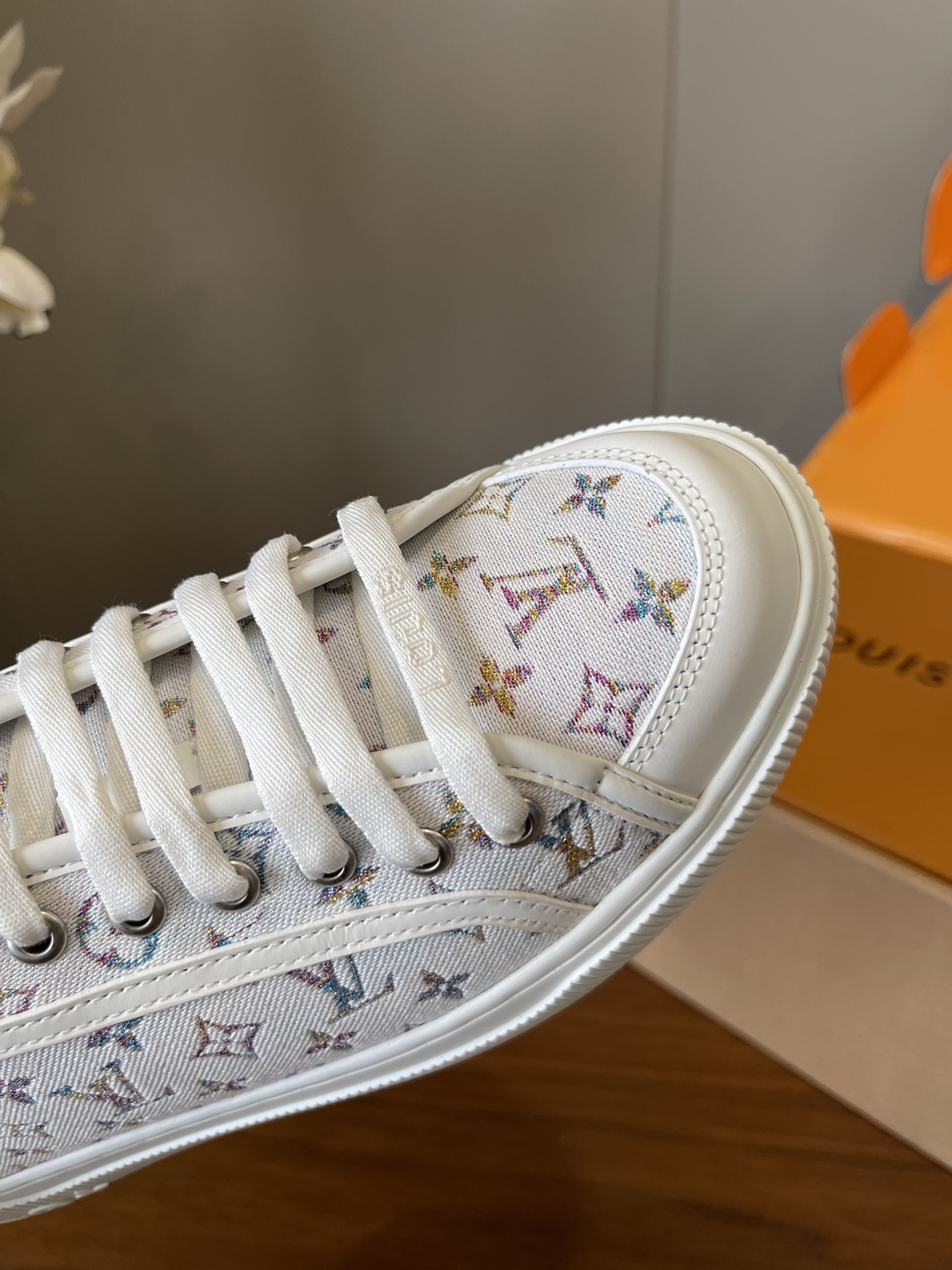 Louis Vuitton White Multicolor Monogram Low-Top Sneakers