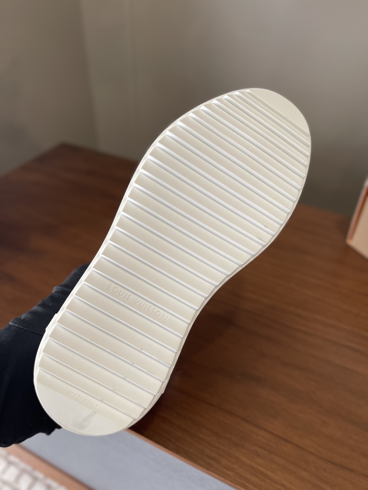 Louis Vuitton Time Out White Leather Sneakers with Monogram Charms