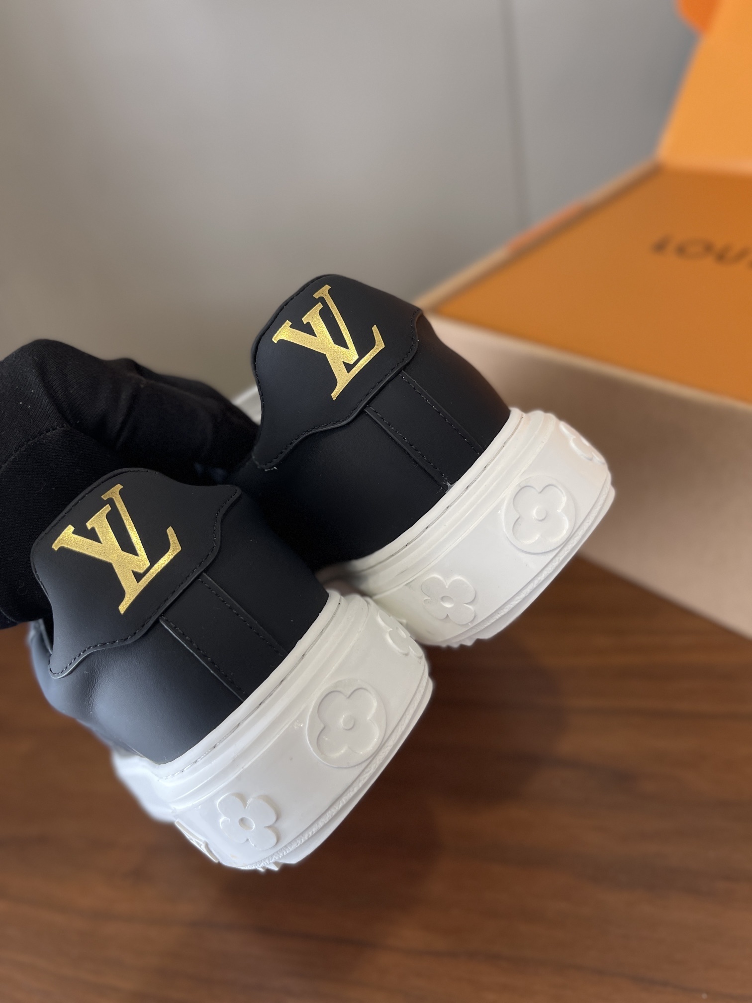 Louis Vuitton Time Out Monogram Sneakers with Flower Charms